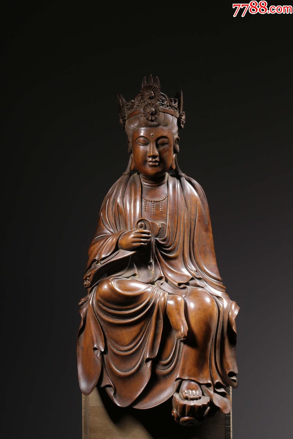 黄杨木雕观音坐像