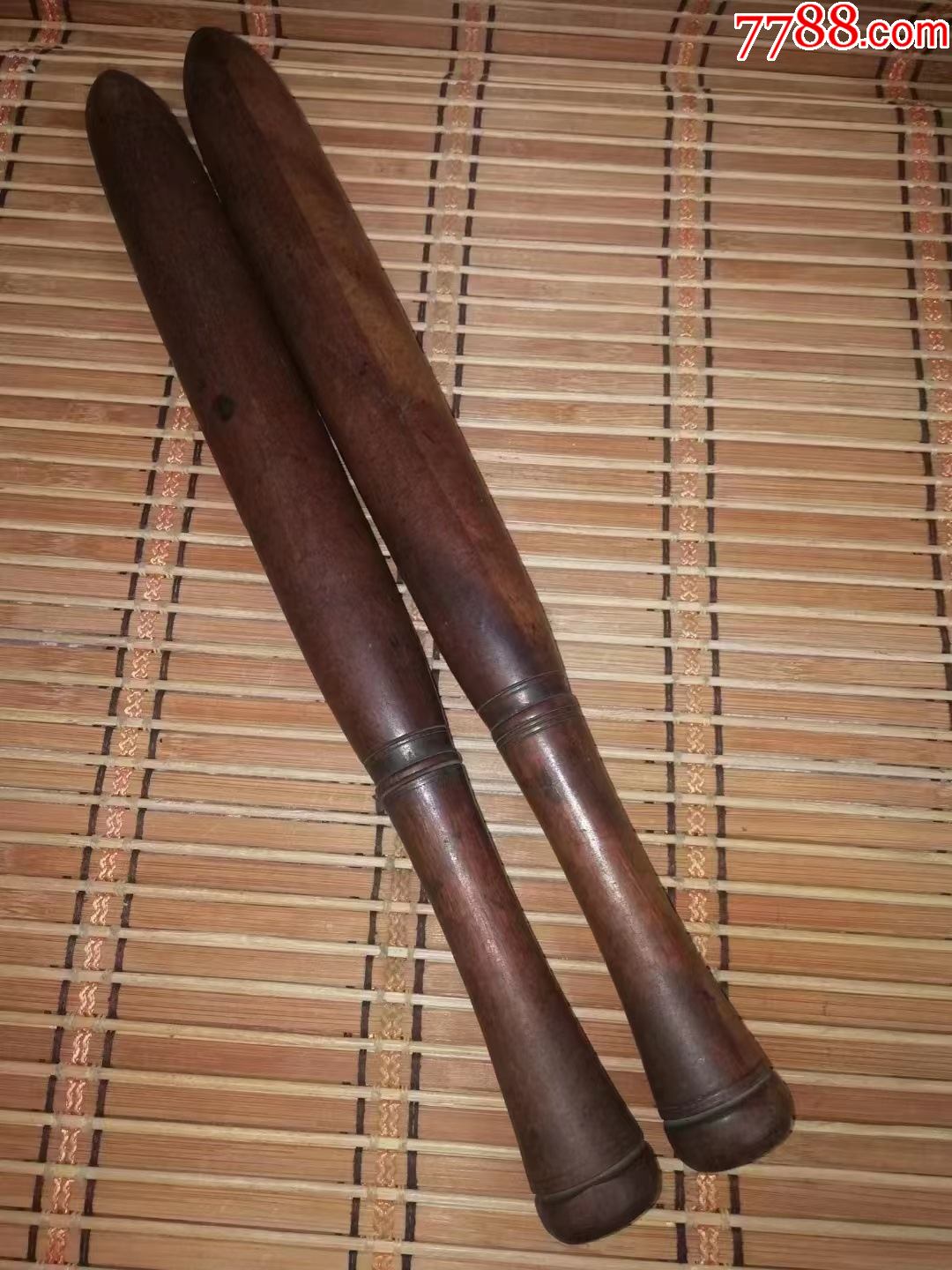 老木质棒槌一对