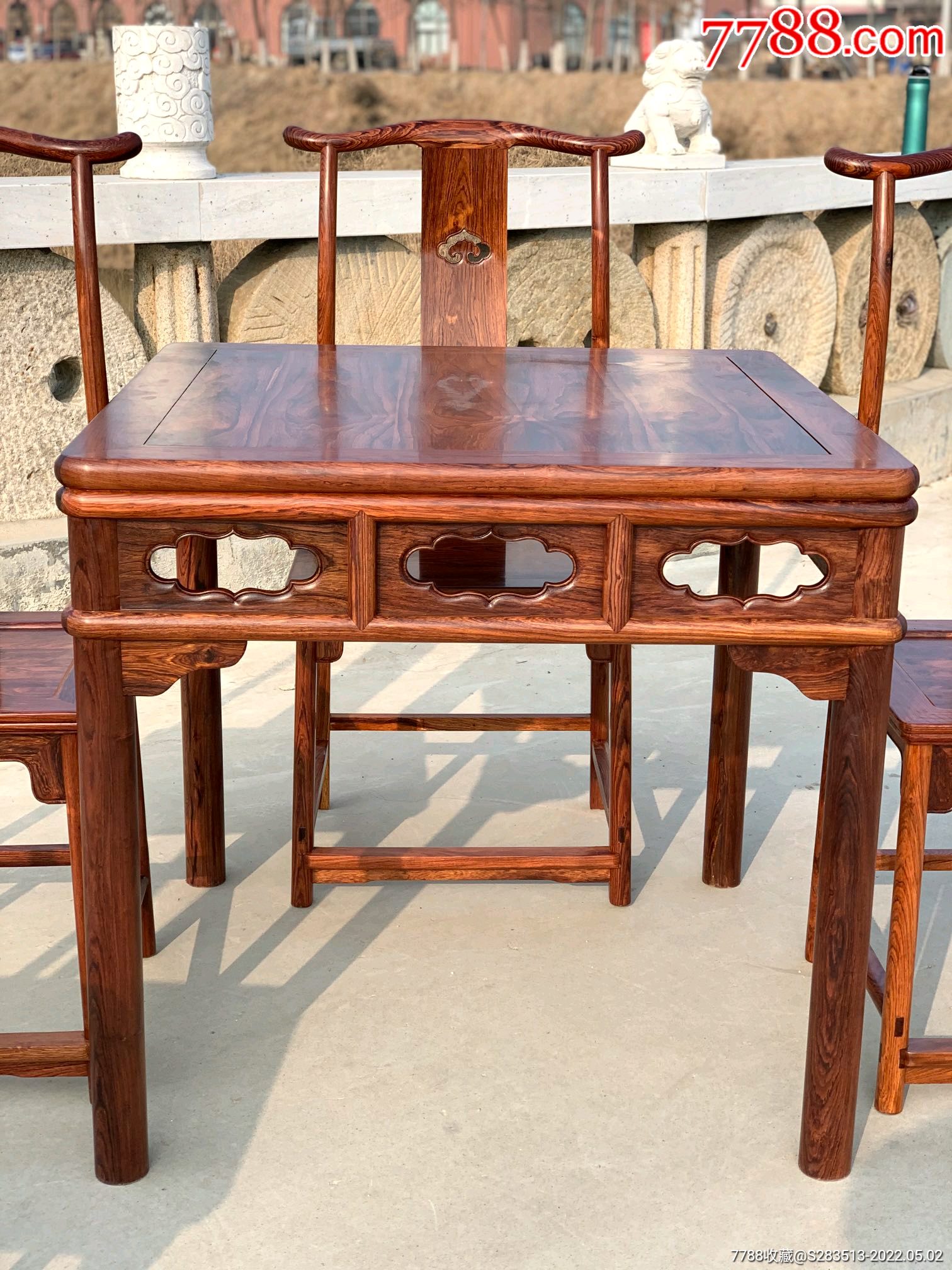 明式黄花梨八仙桌五件套-价格:22000元-se86860065-其他木艺家具-零售