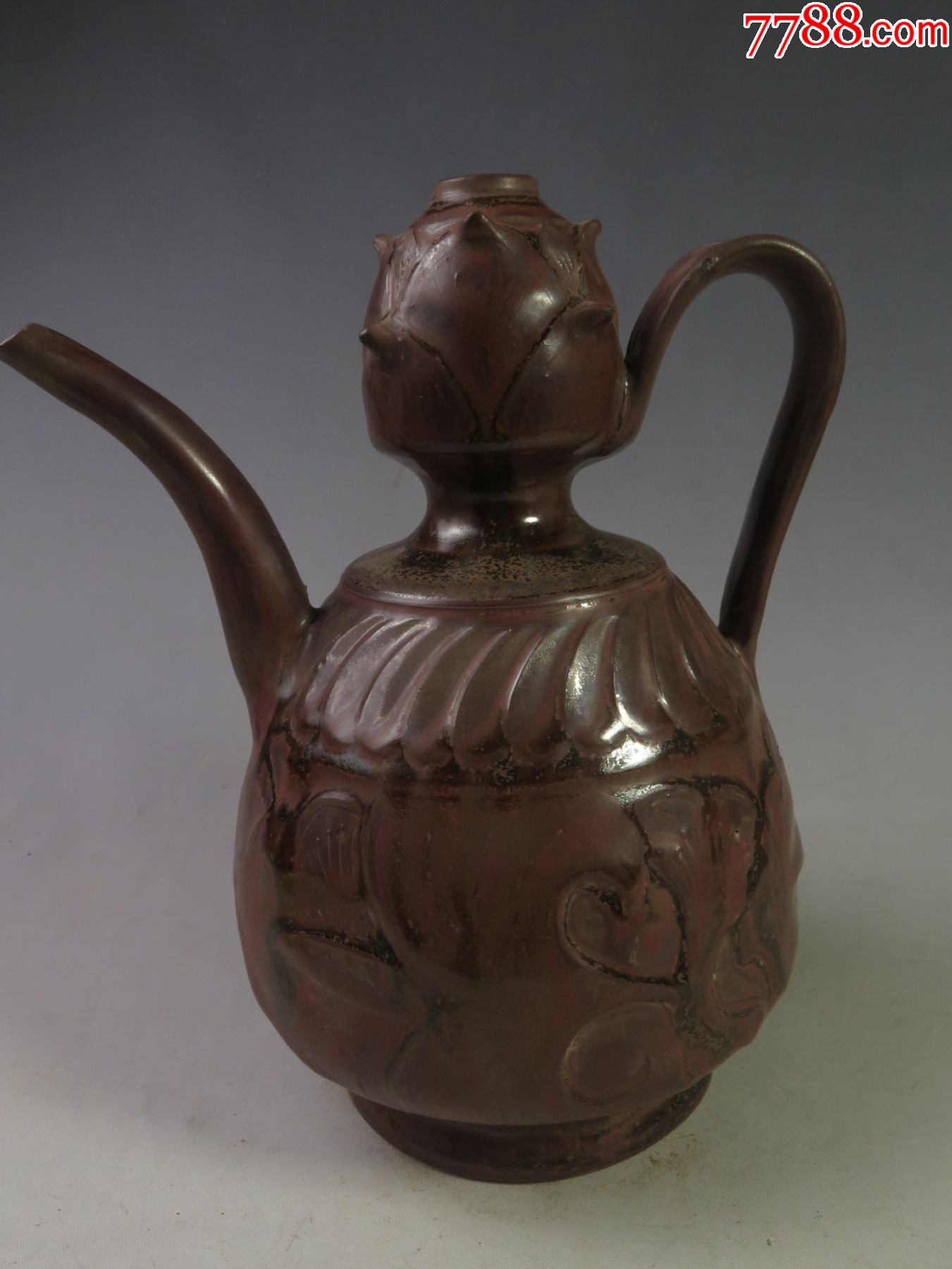 红耀州窑壶