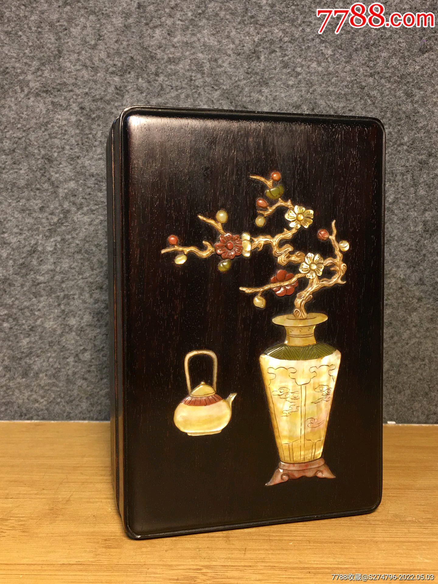 5品99大叶黄花梨百宝镶嵌盒子￥4,800