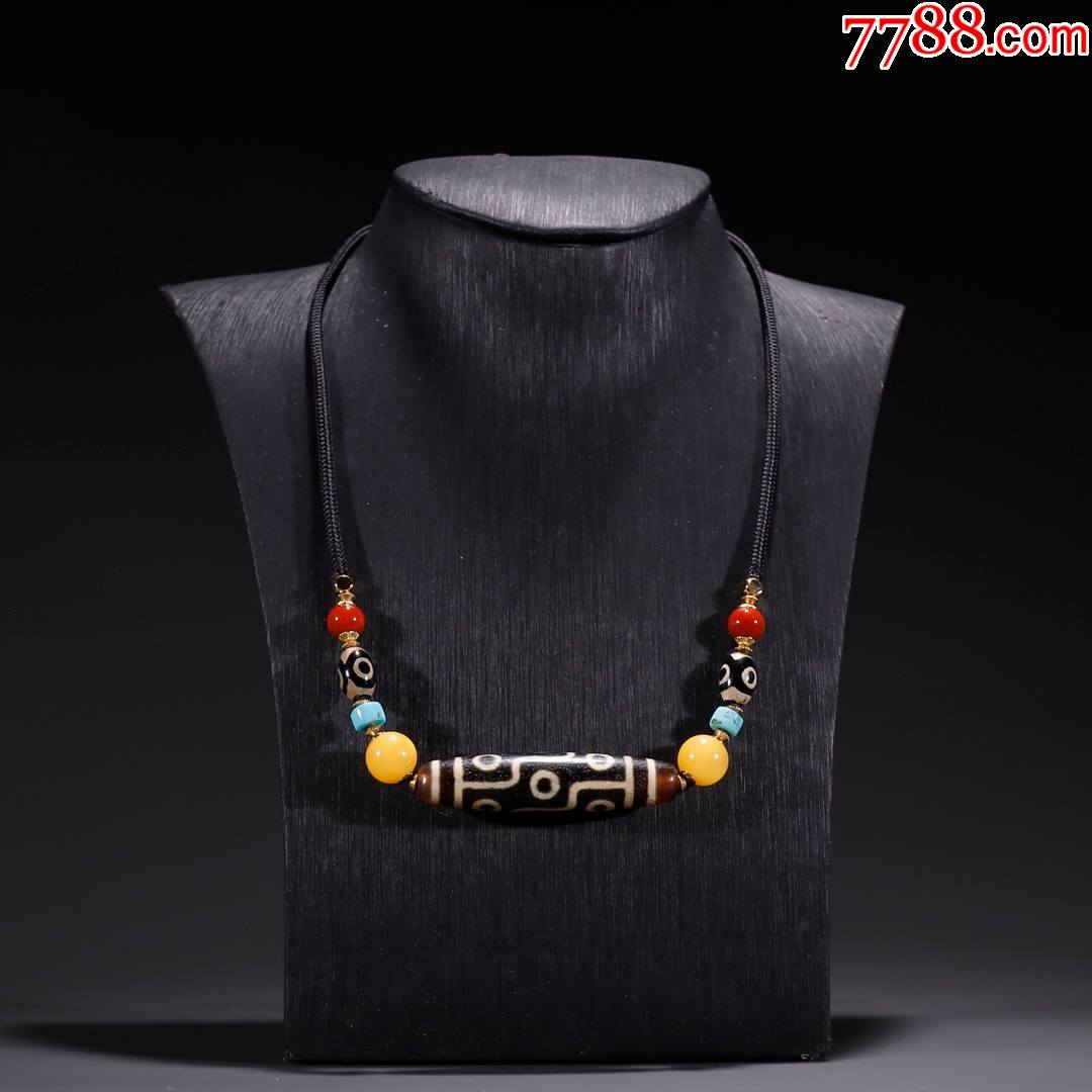 藏传六眼天珠锁骨链