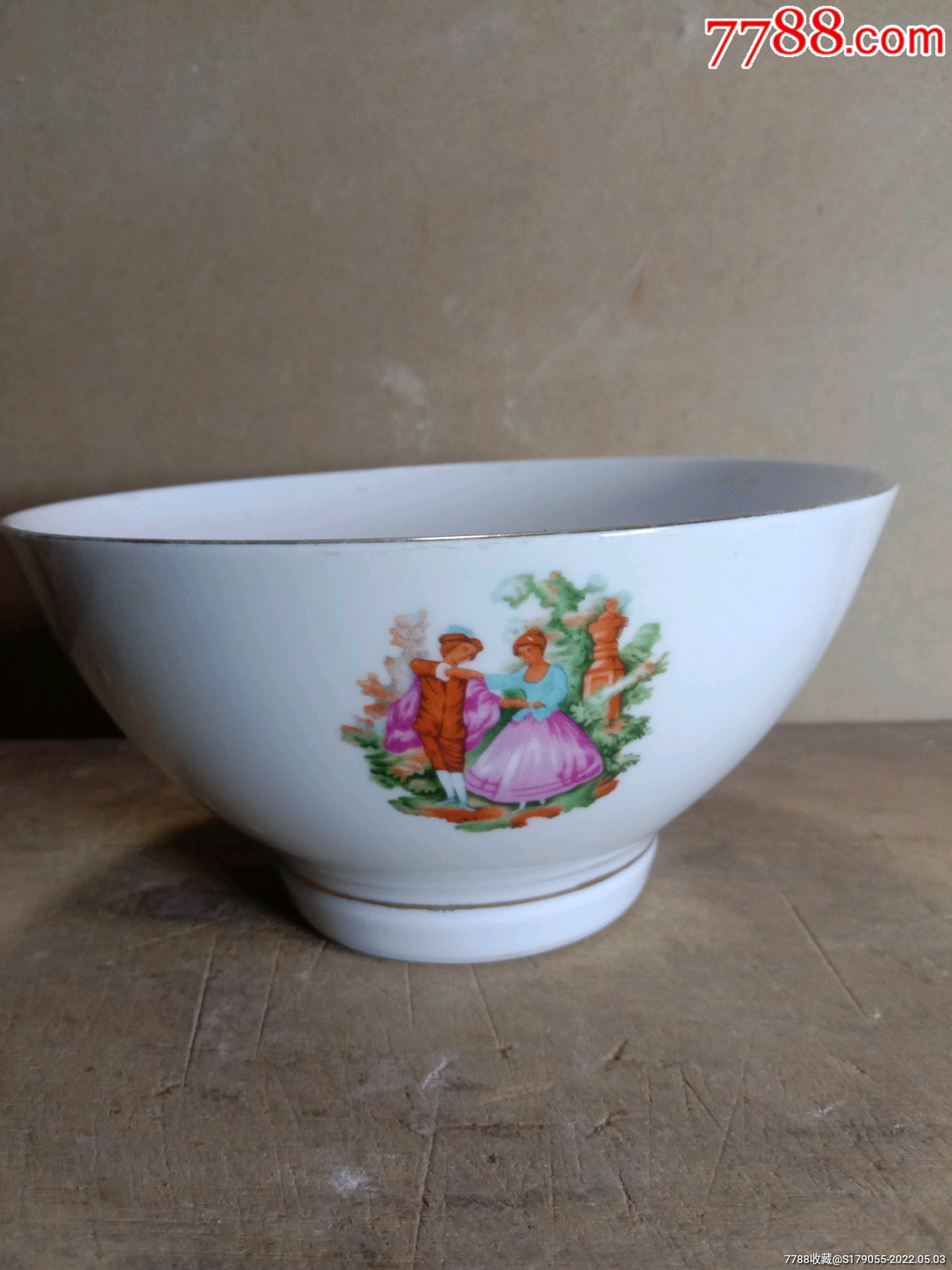 醴陵窑金边人物海碗a