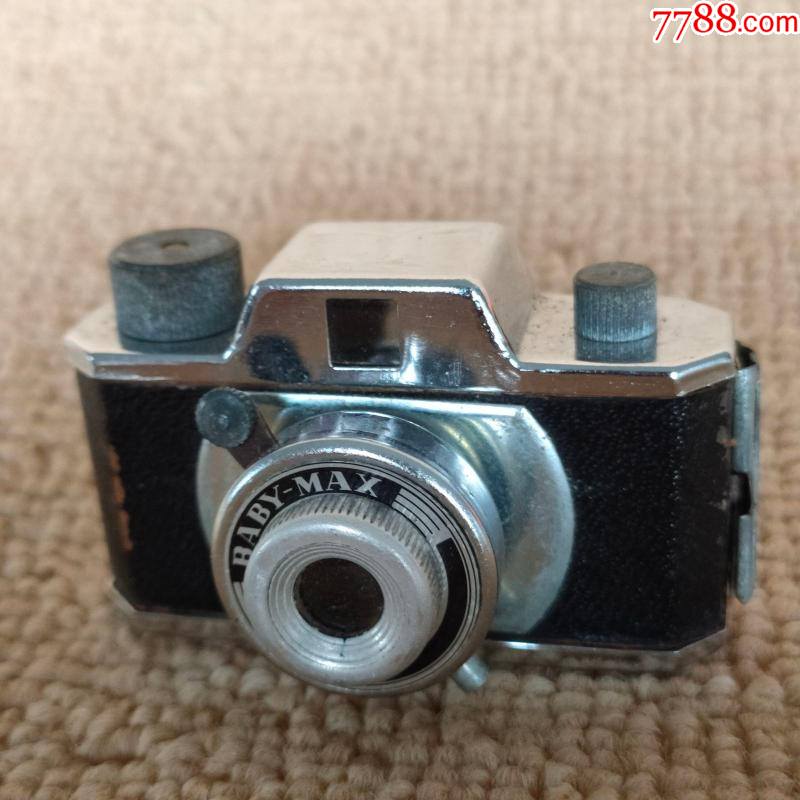 西洋古董稀有babymax间谍相机迷你微型袖珍相机7品快门工作皮套