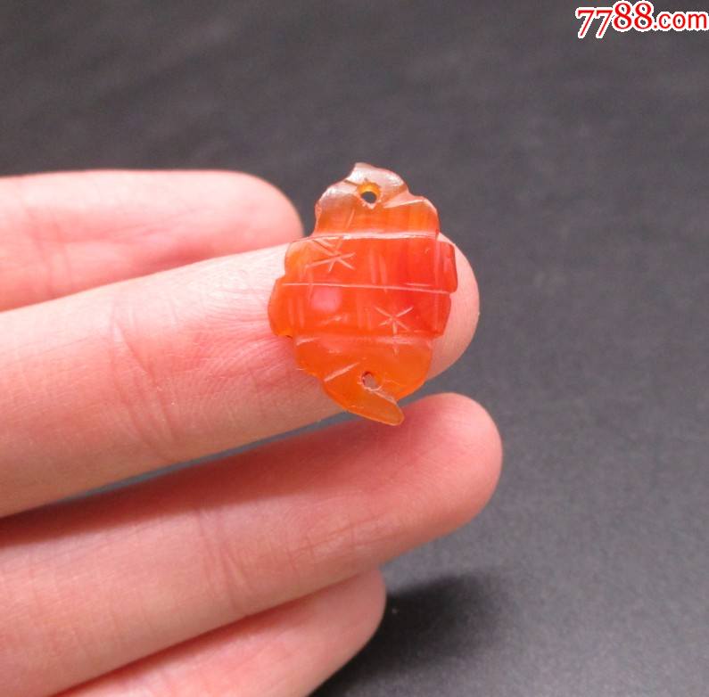 包老包真清代玛瑙帽花