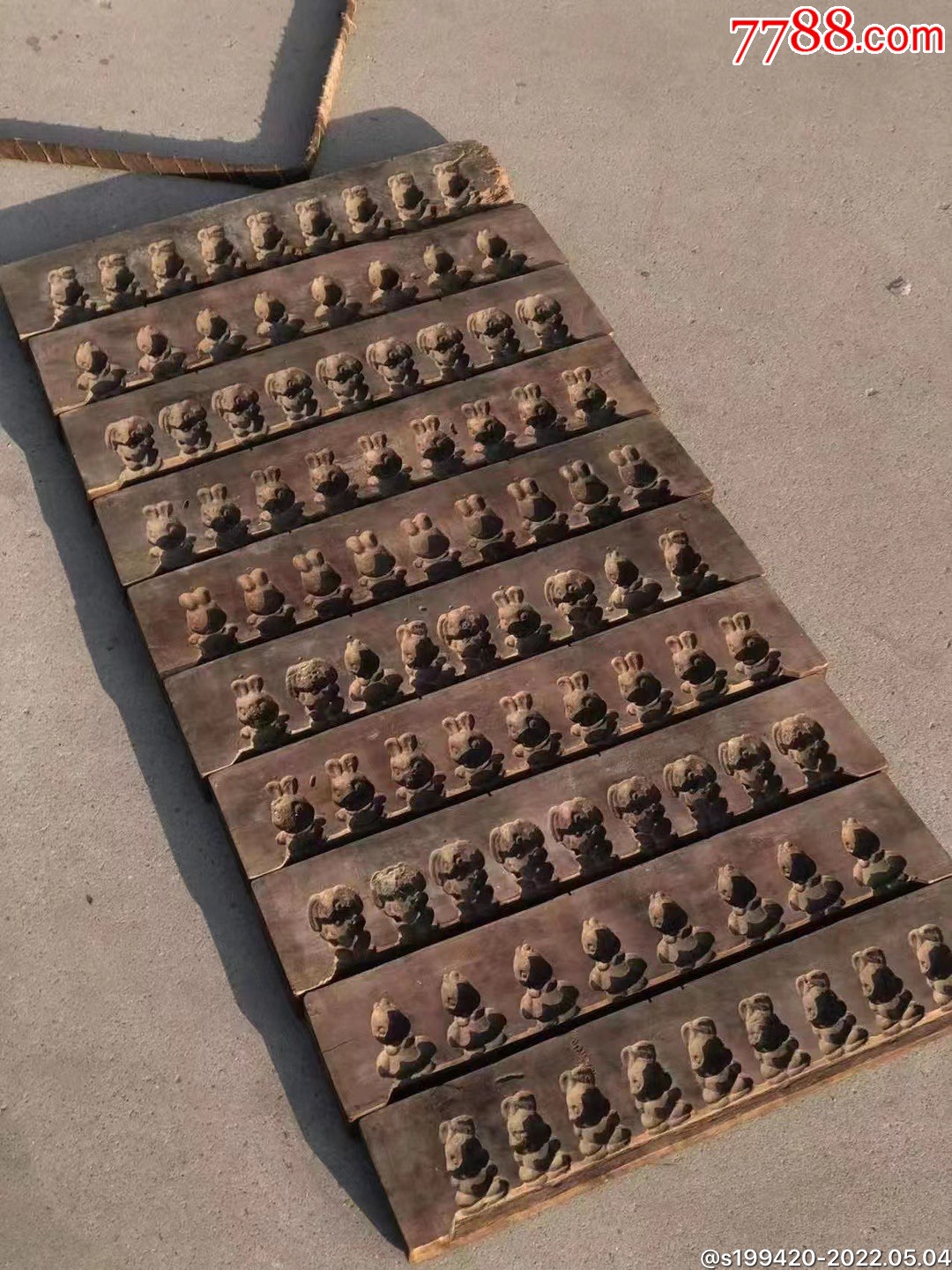 清代果木糖人模具一套全品包老展馆收藏佳品