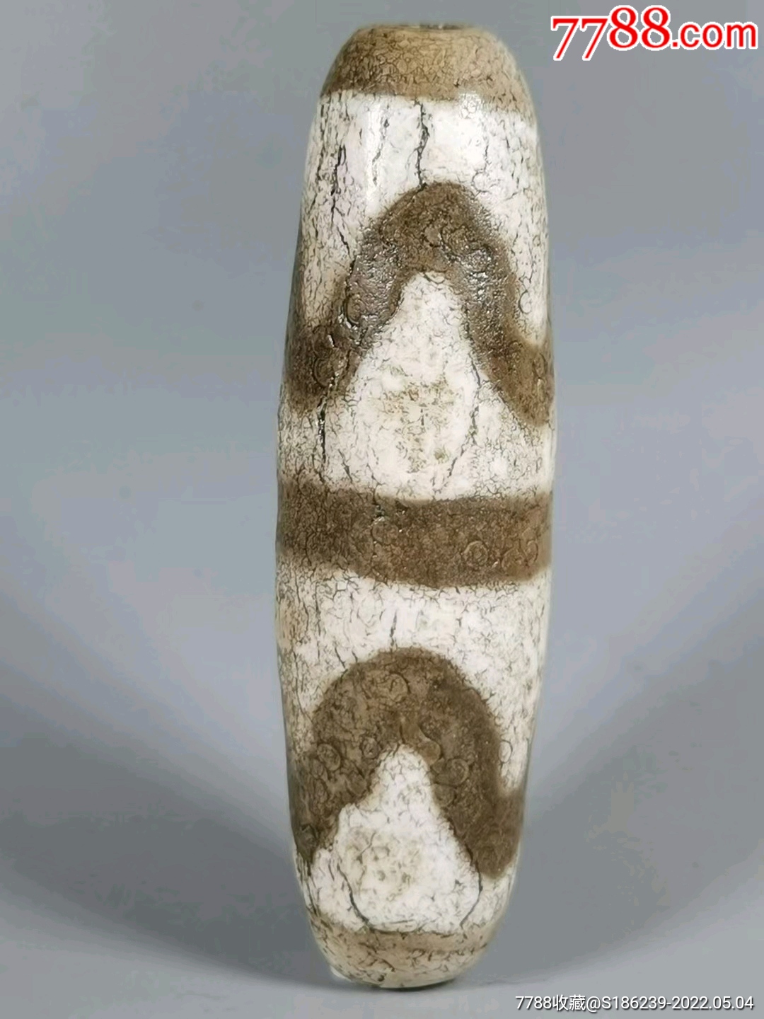 密宗火供虎牙天珠藏地收货一颗火供虎牙天珠风化美品ttt01