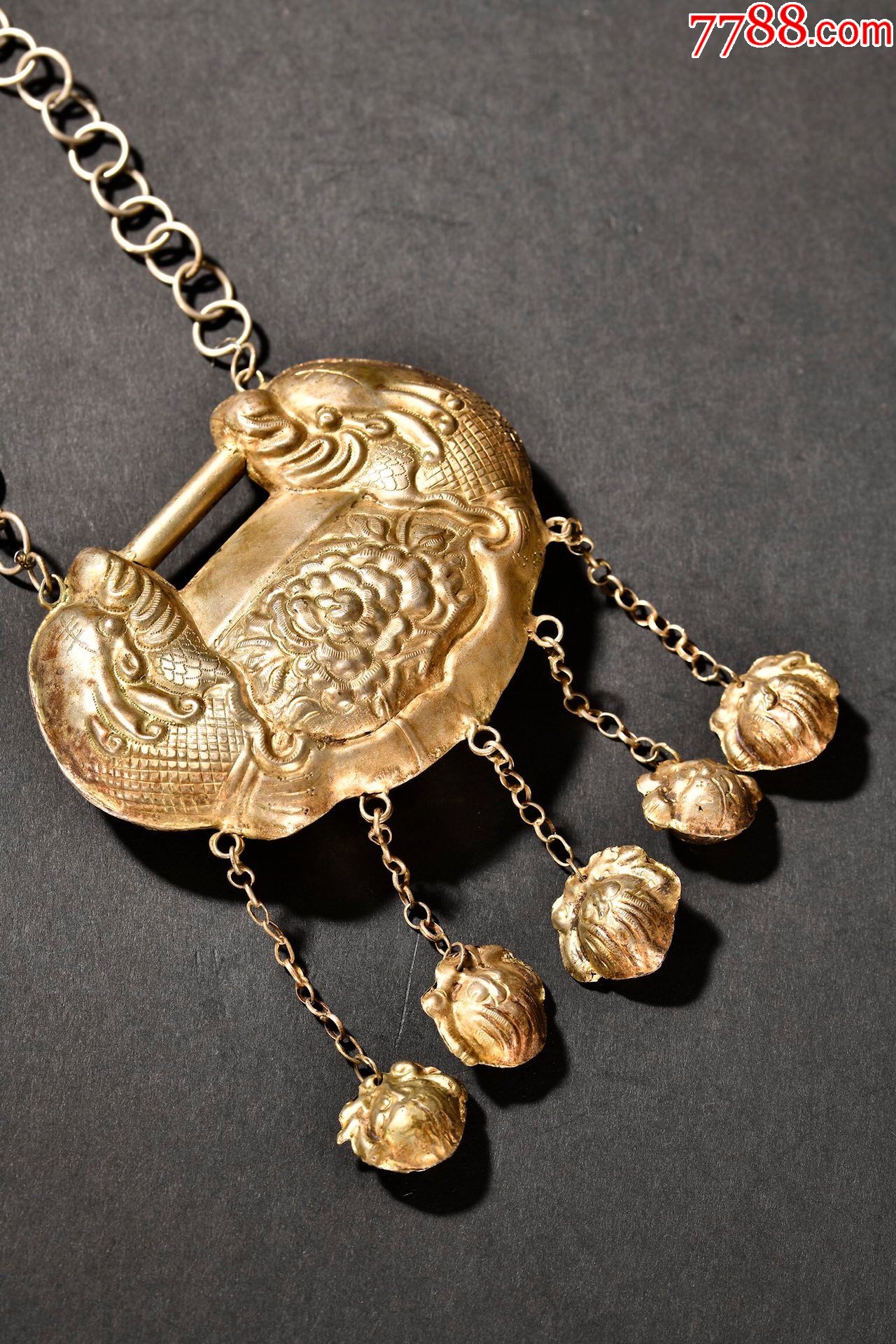 民国时期纯银平安锁