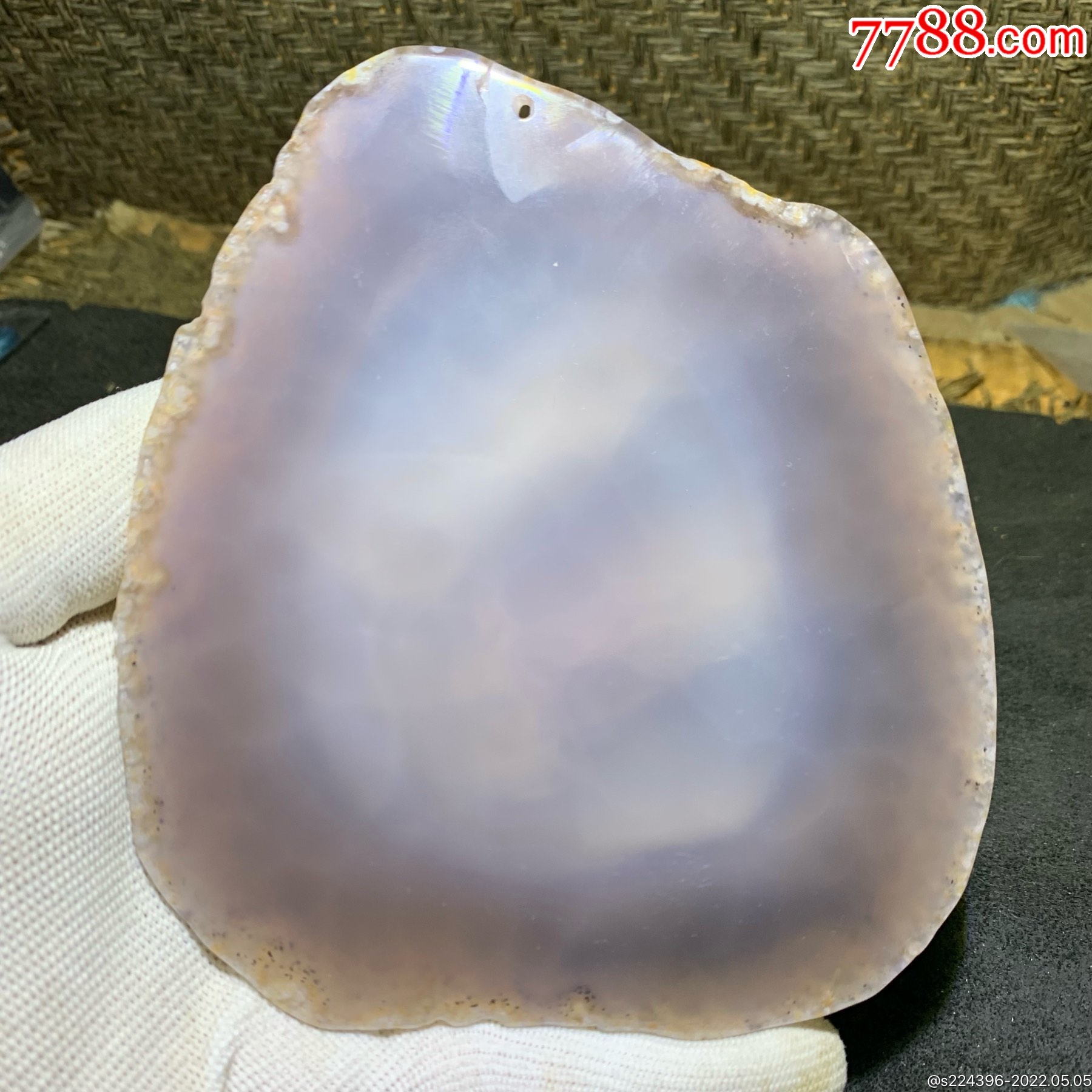 重器天然冰纹原皮玛瑙巧雕禅悟大牌子一块