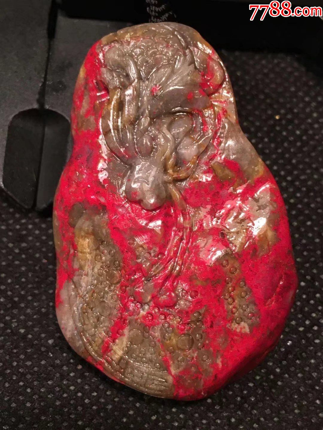 浙江昌化玉岩山天然昌化大红袍鸡血石挂件