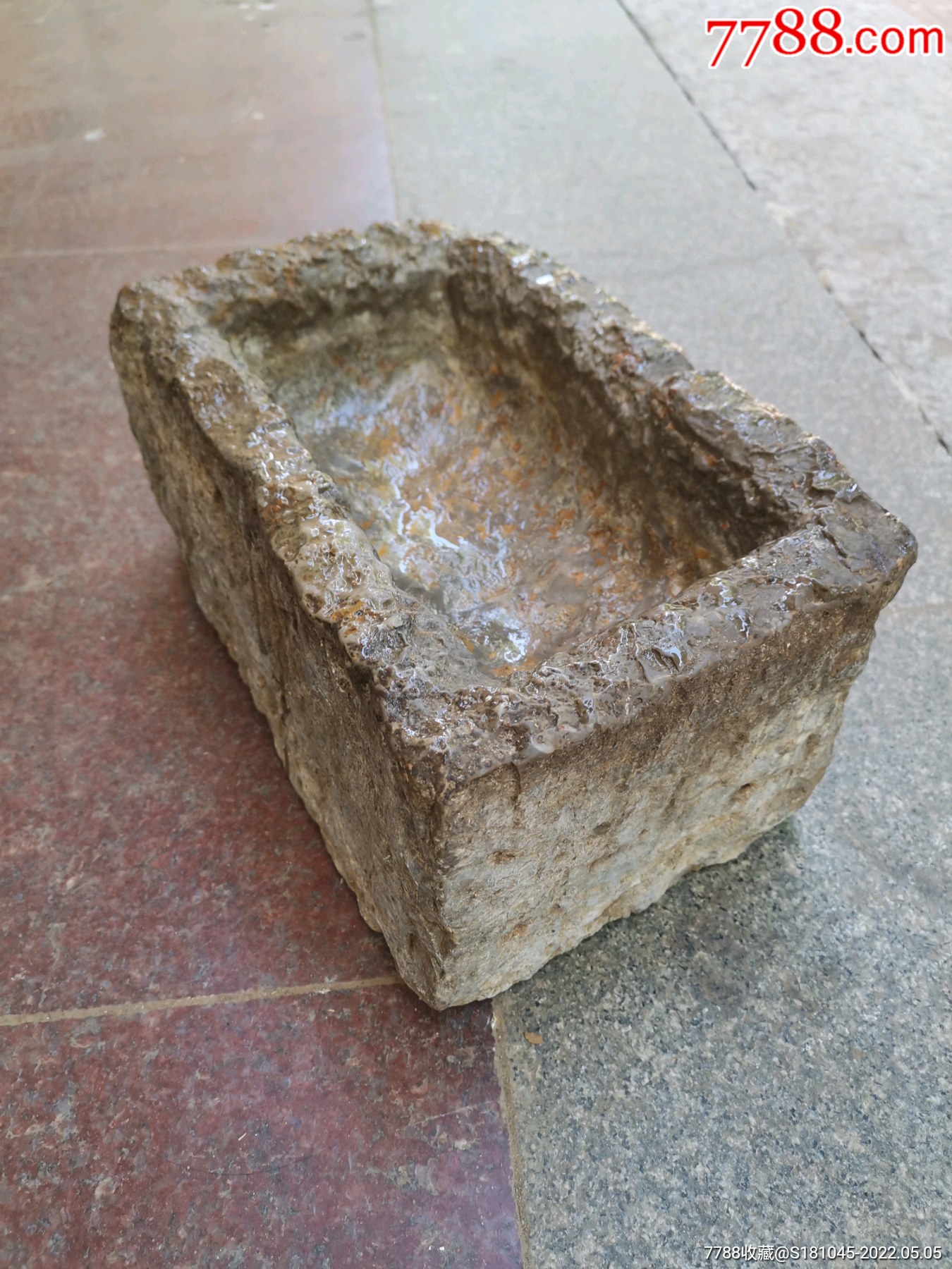 满黄花的黄五花石小石盆_石盆/石槽_收藏行情_回收价格_7788小全张