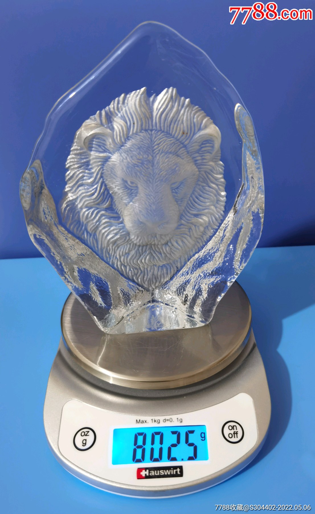 酒类实物早期水井坊第一坊典藏狮头水晶摆件