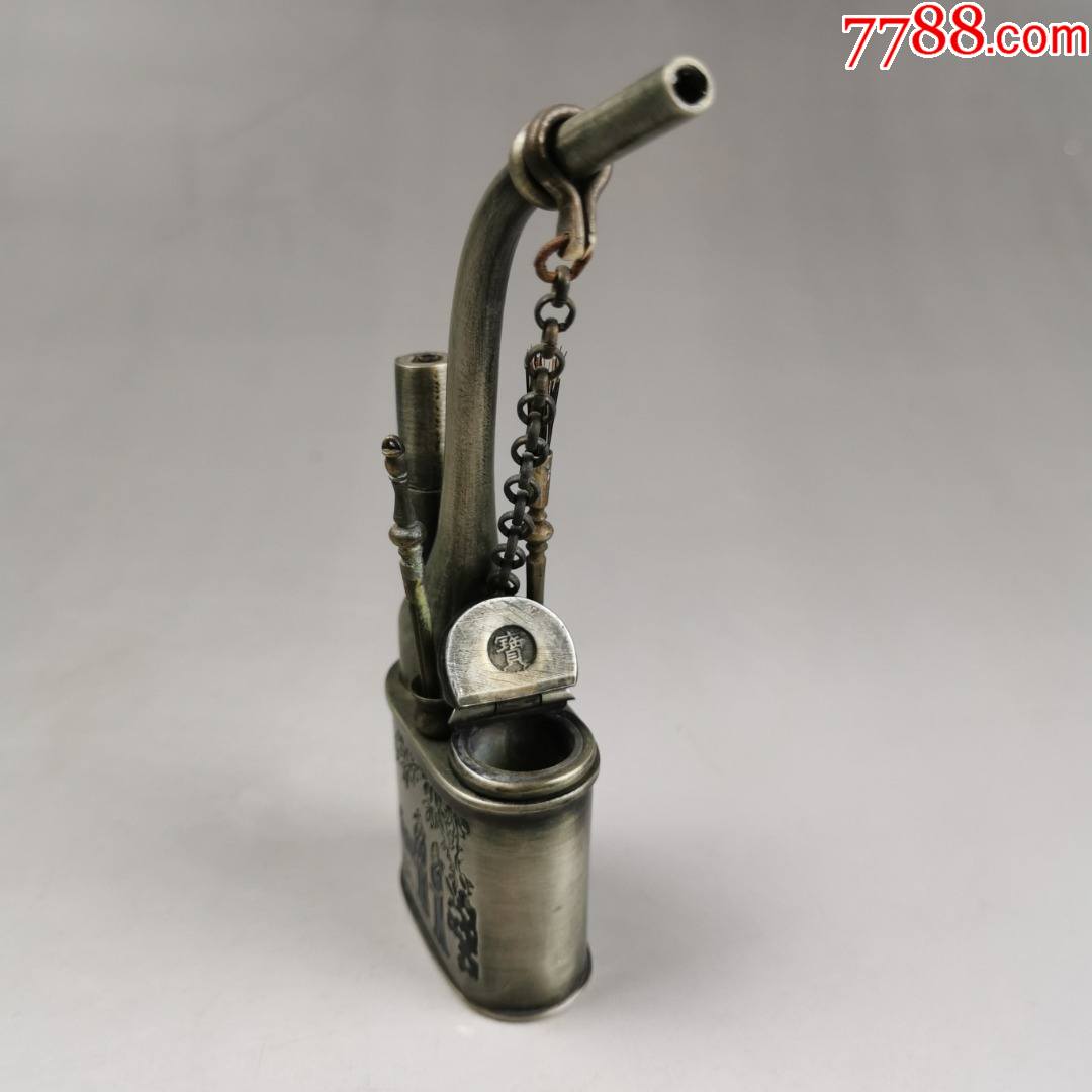 铜烧蓝水烟袋-价格:1200元-se86935863-水烟壶/烟袋-零售-7788书籍