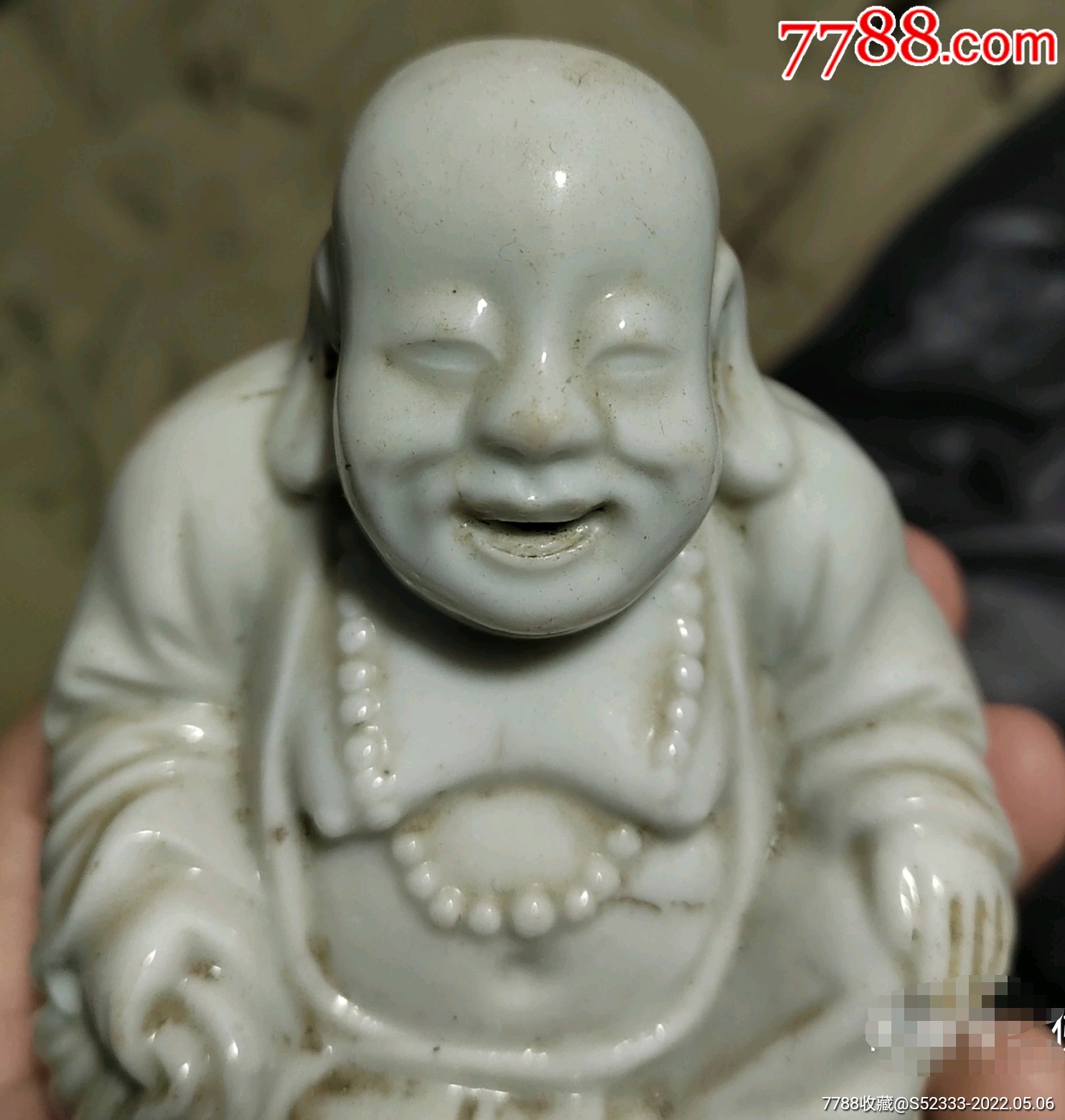 清末民国德化白瓷弥勒佛造像