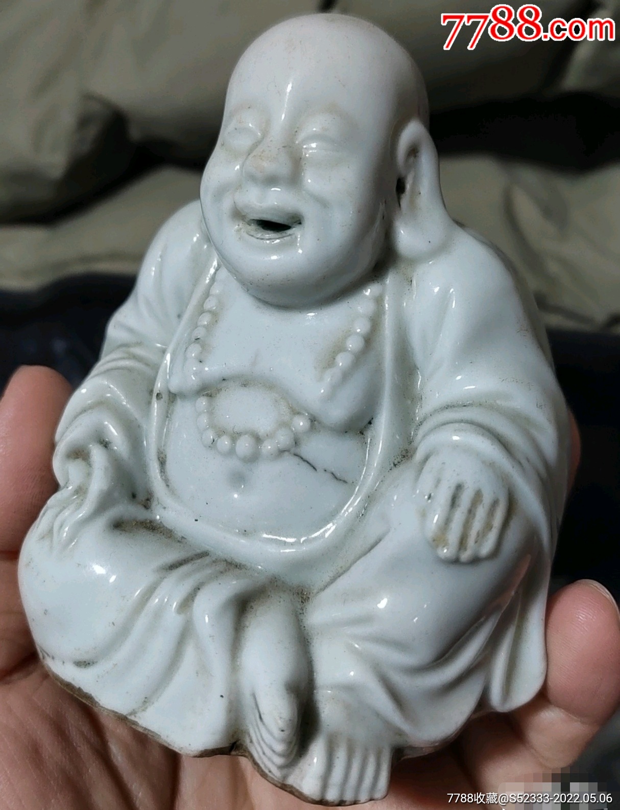 清末民国德化白瓷弥勒佛造像