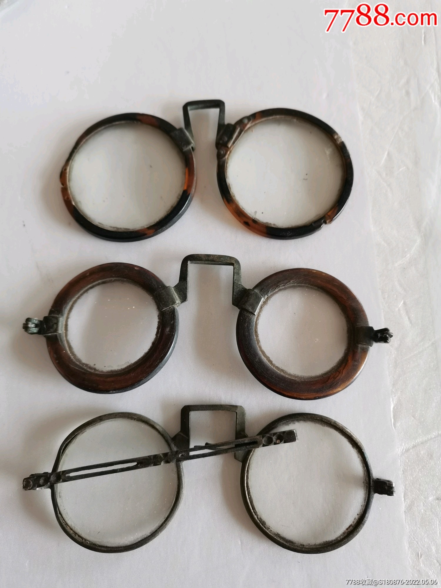 新收到老眼镜3副有铜框牛角框