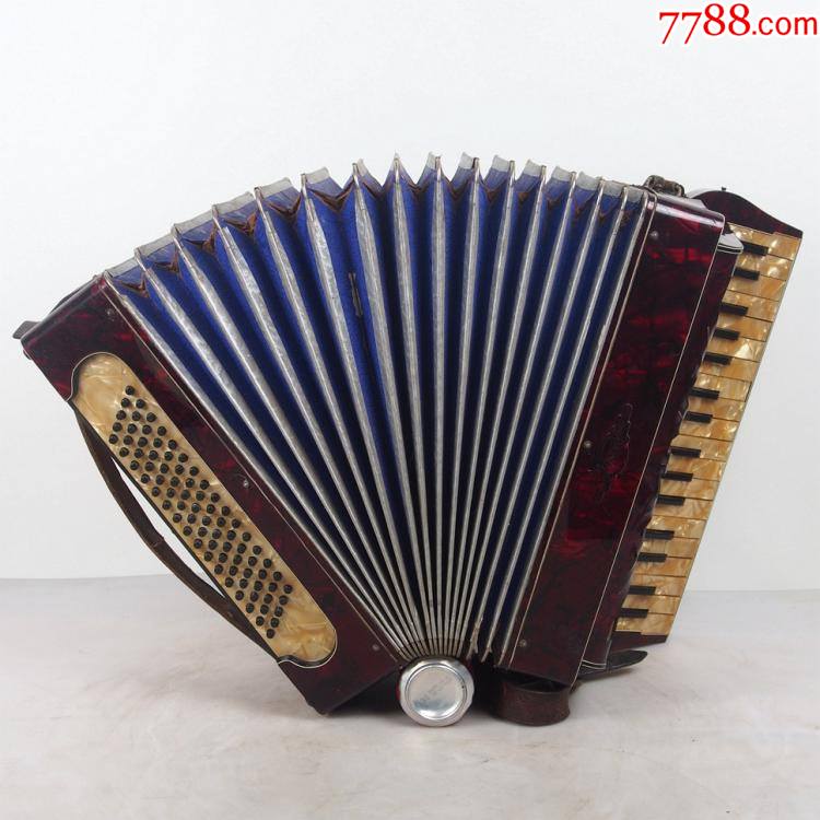 西洋古董大型手风琴珍藏版德国古董棕色贝斯复古高级西洋乐器