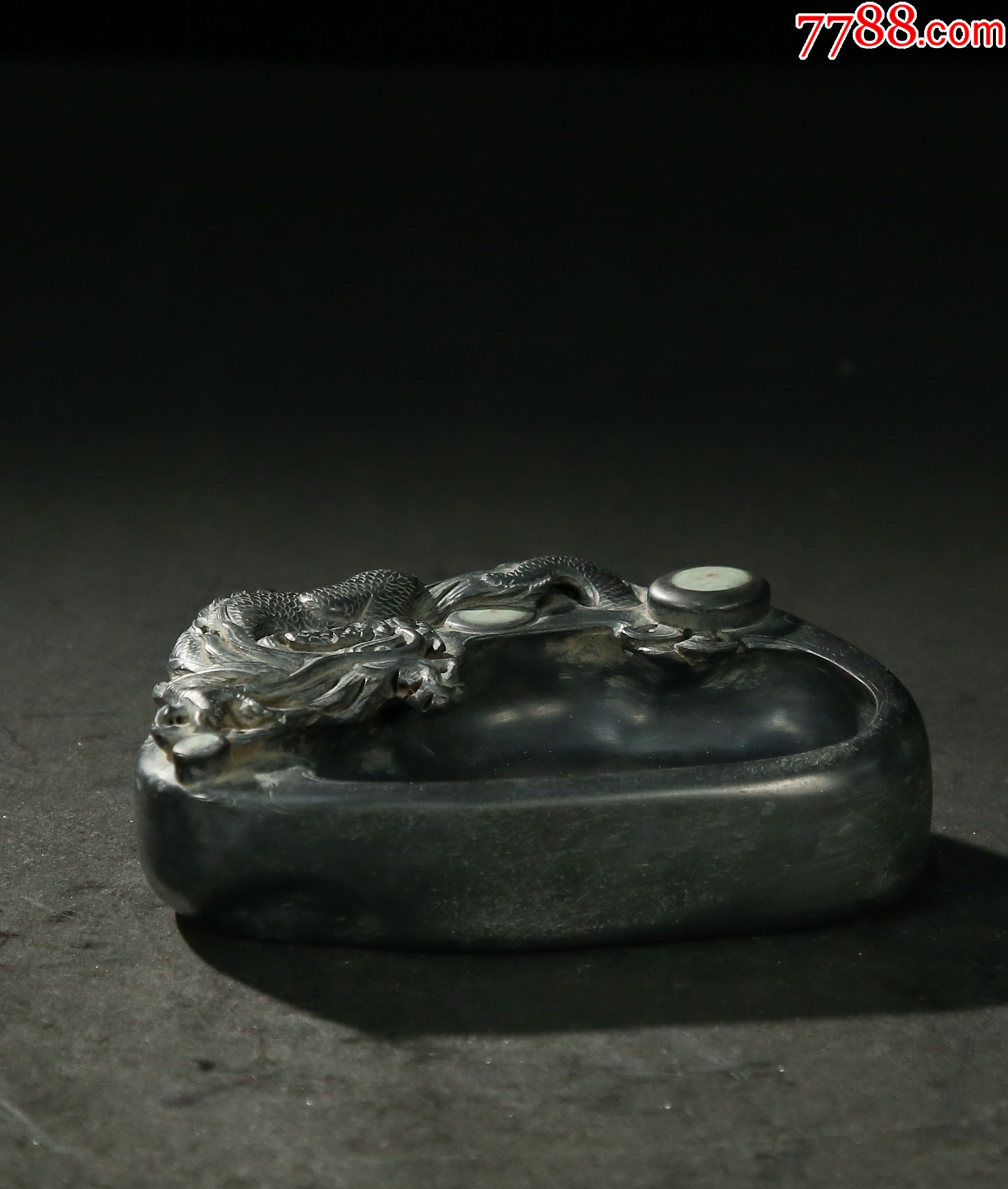 旧藏端石"墨海游龙-价格:2500元-se86944569-端砚-零售-7788收藏