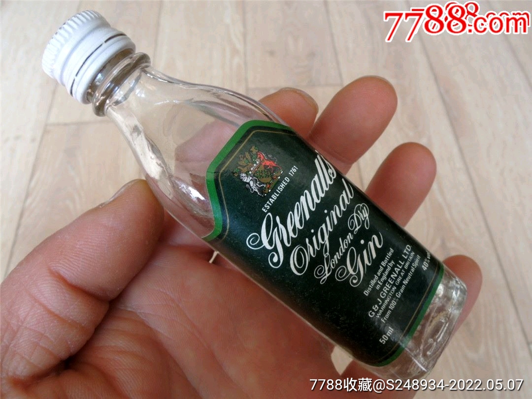 老酒收藏3英格兰健尼路金酒gieenalls袖珍洋酒小酒版原装进口50ml