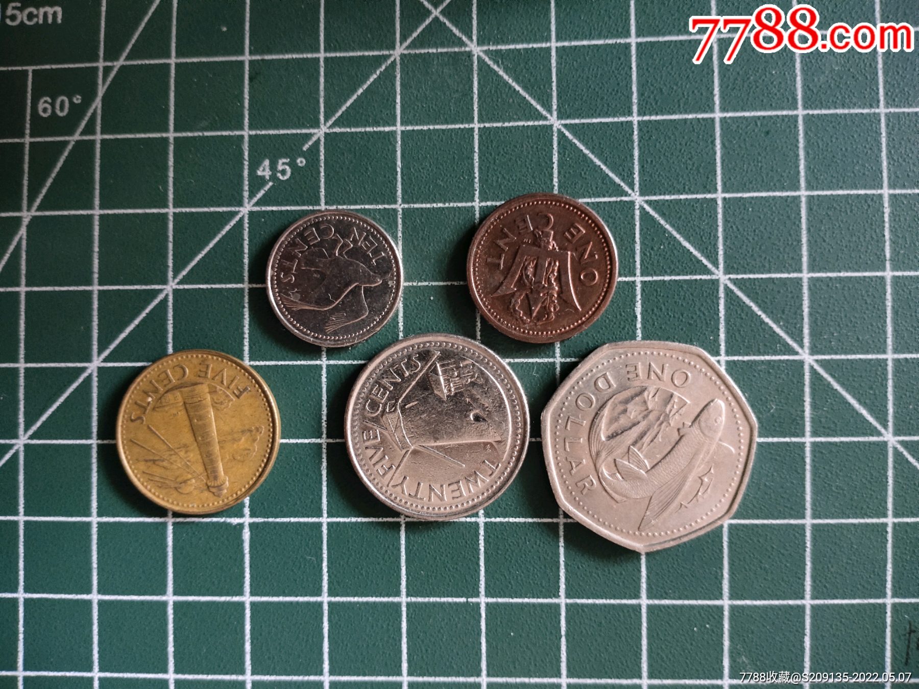 外国硬币巴巴多斯一套满五十元包邮