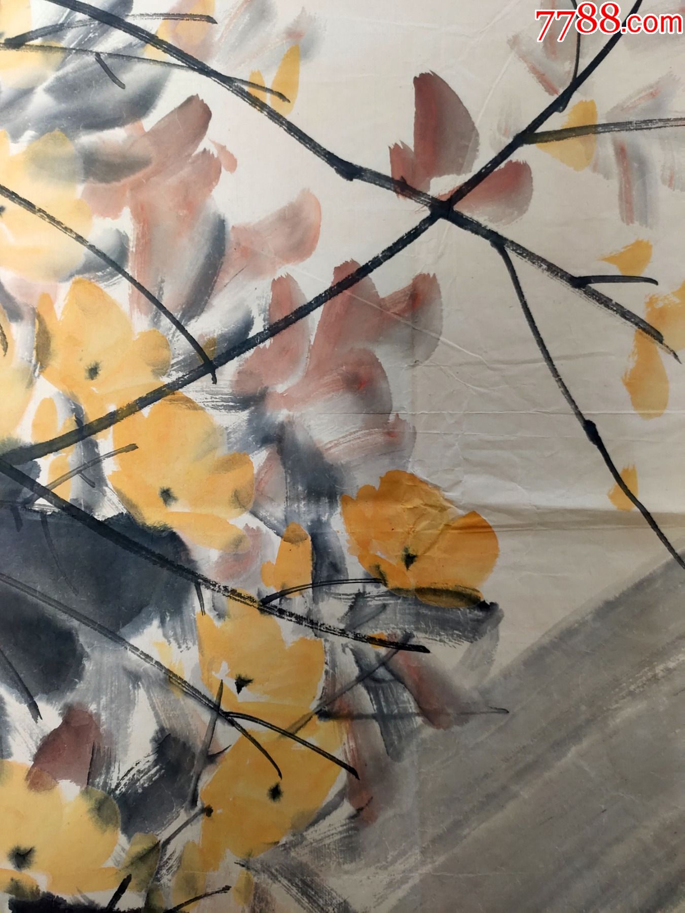 天津作家,画家冯骥才花鸟画65*65-价格:880元-se86951179-花鸟国画