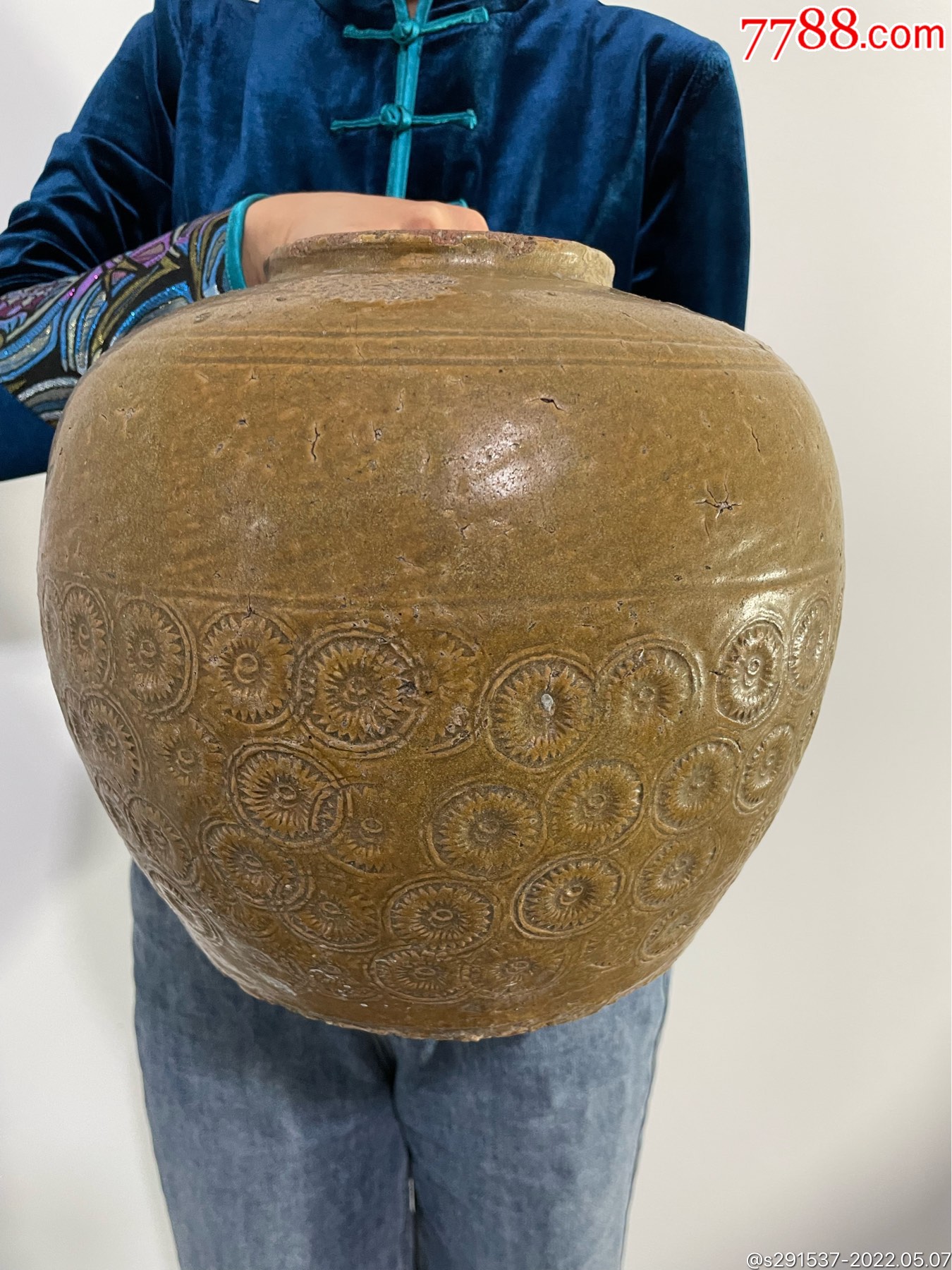 清代金钱纹大罐