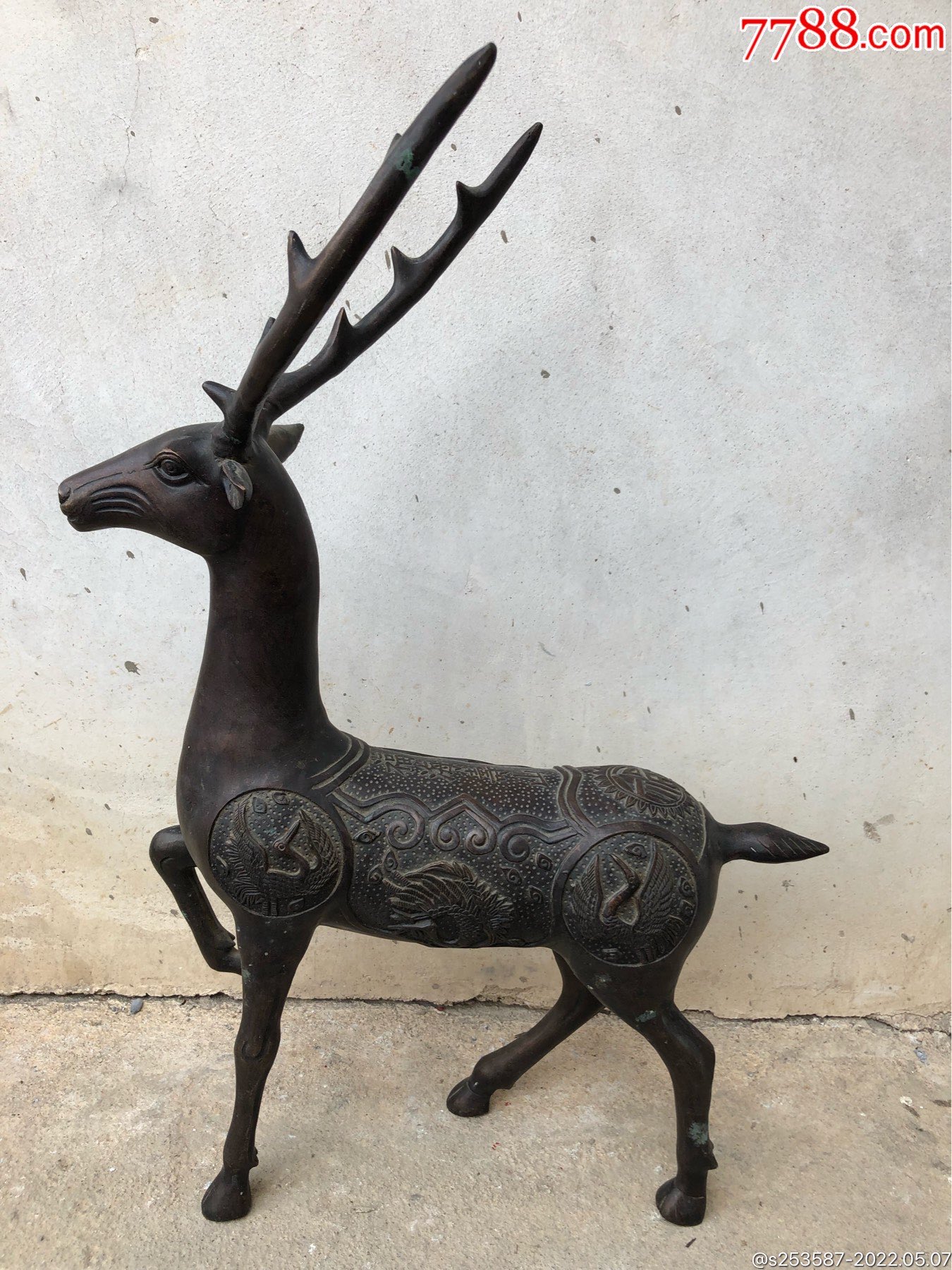 特大号铜鹿完整厚实霸气精美细节处理完美工一流