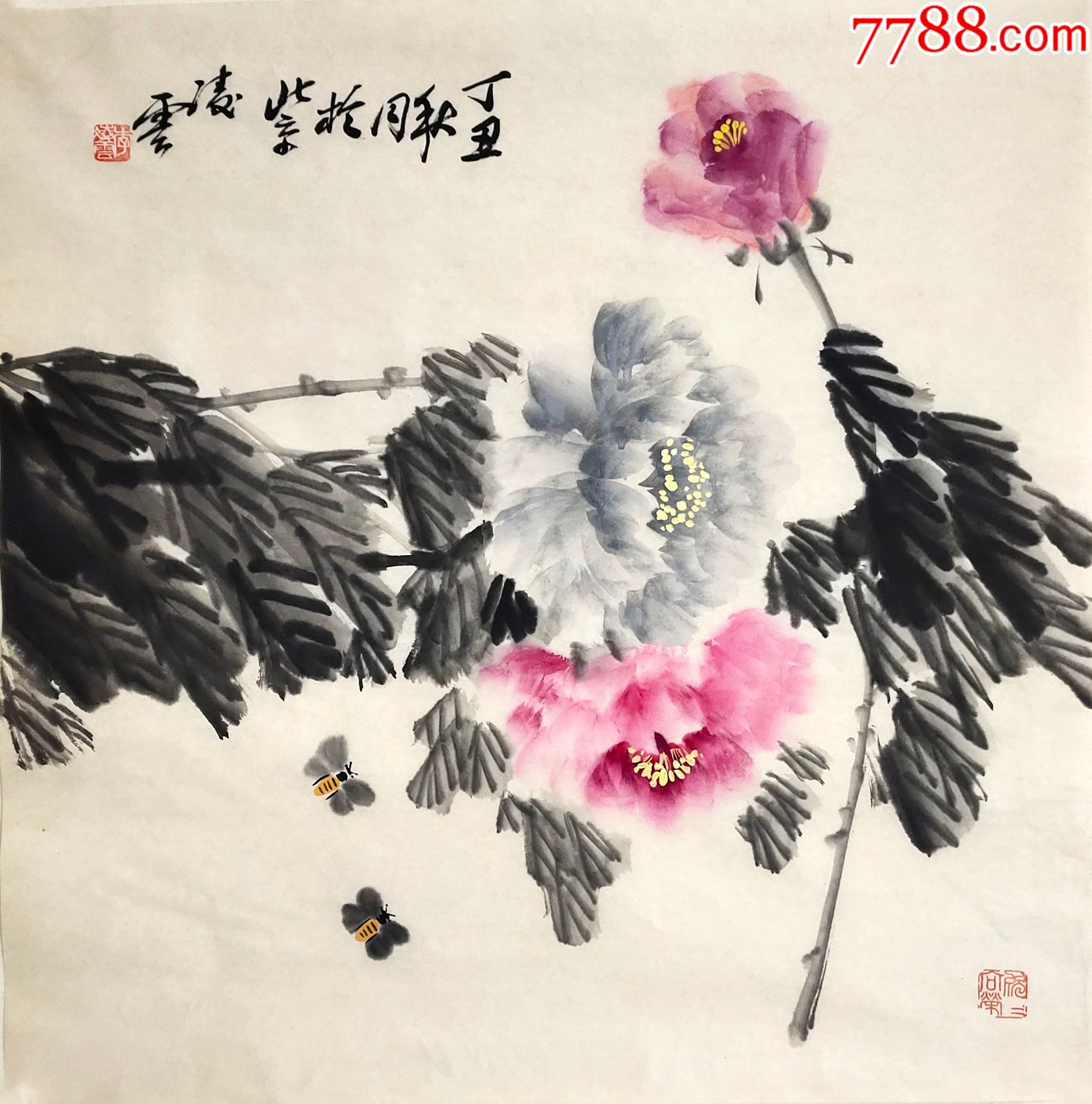 中国美协会员广东著名画家李凌云花鸟画6868