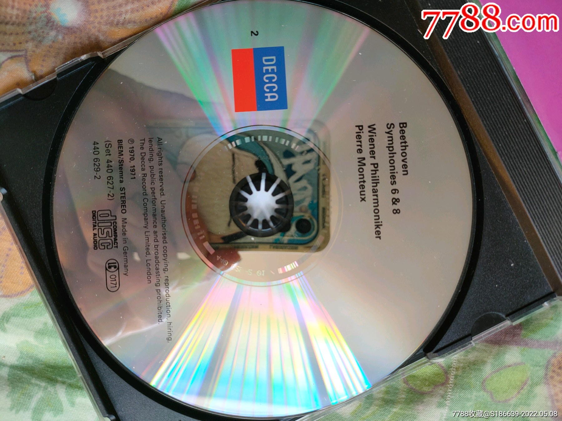 德版满银圈单cd-贝多芬第6田园/第8交响曲-维也纳爱乐:皮埃尔·蒙都-