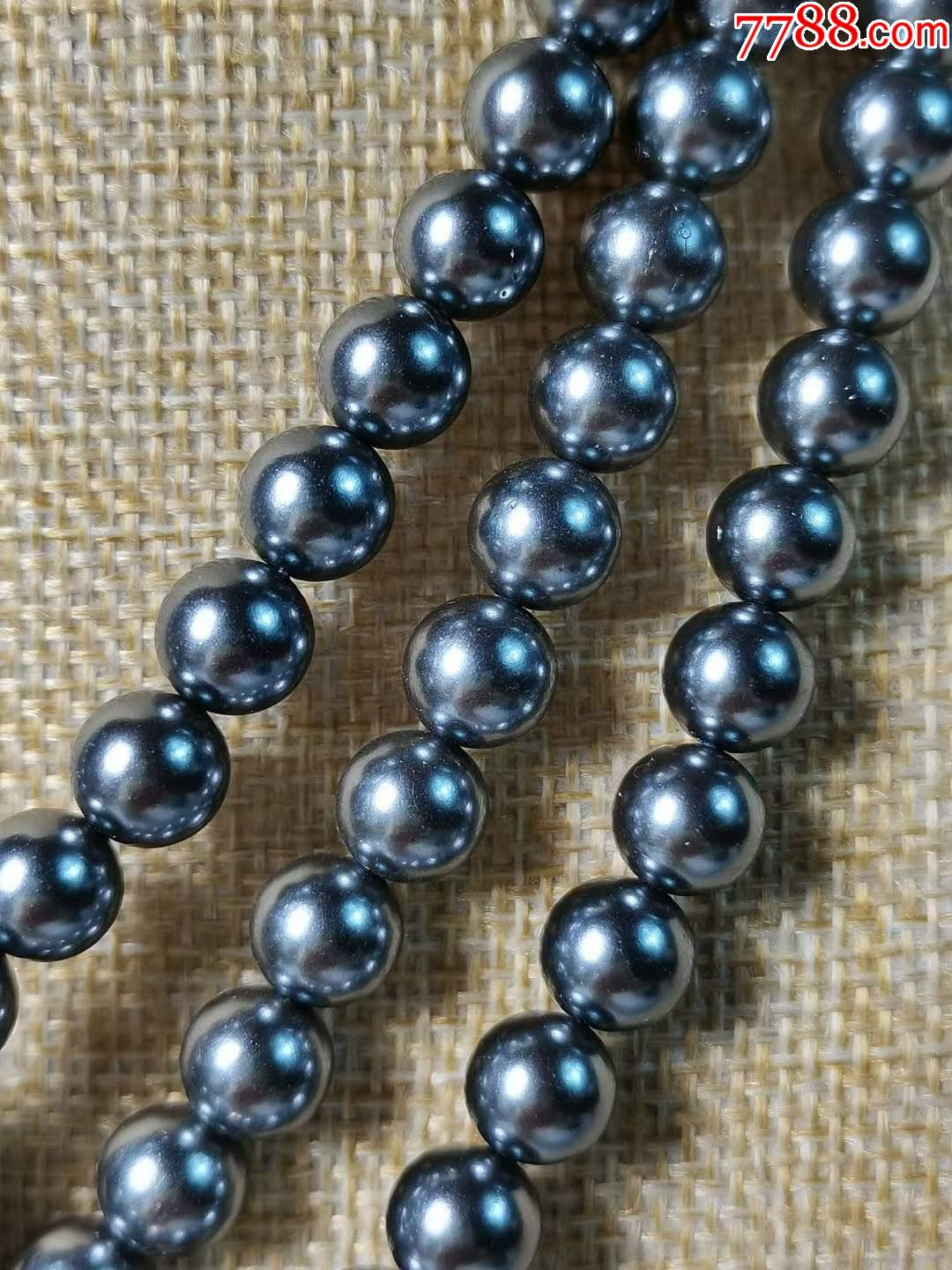 漆器木藏宝盒珍藏珍珠项链一盒8条