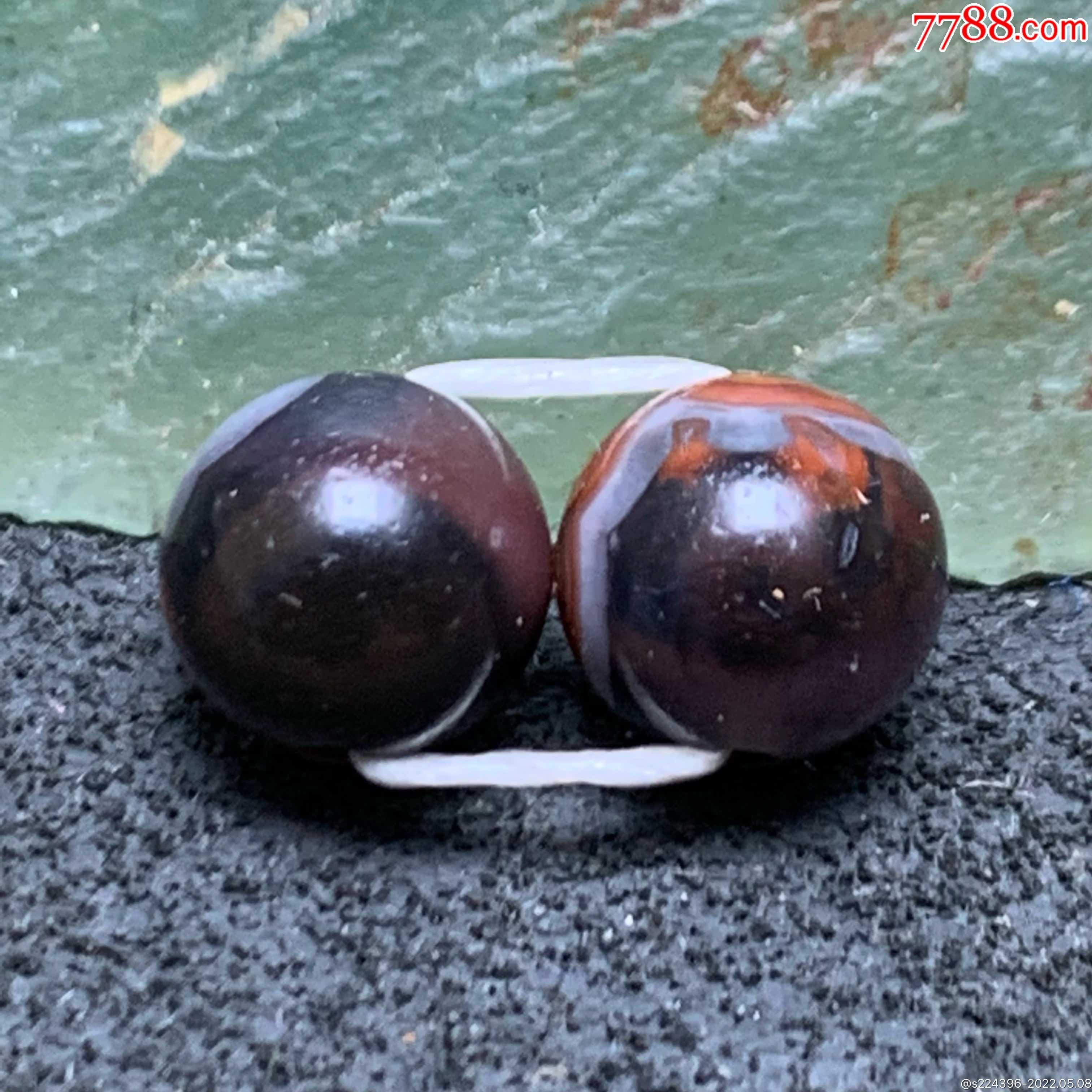 精美战国红玛瑙腰珠一对