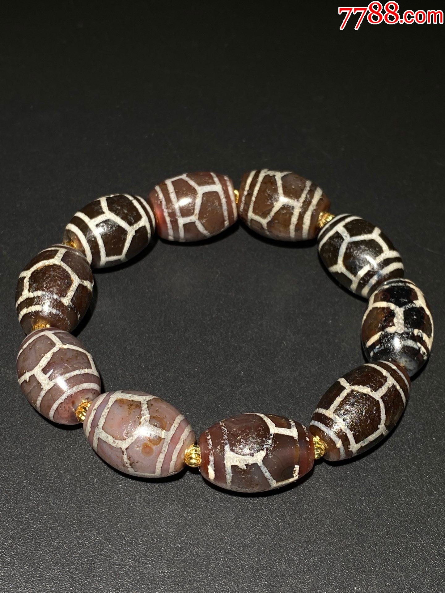 镶蚀老天珠手串