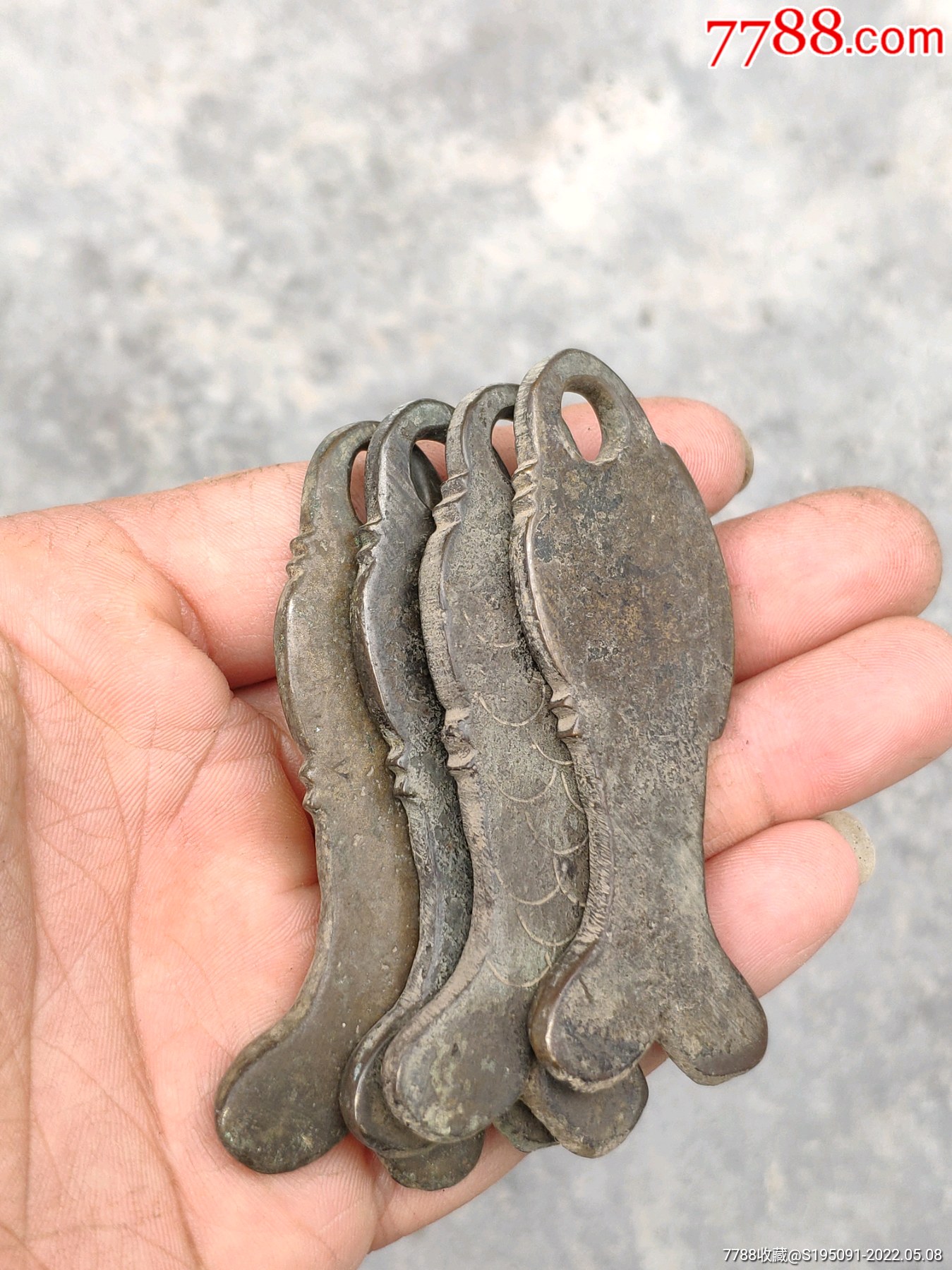 民国厚重小铜鱼四条-价格:160元-se86971170-铜杂件-零售-7788景泰蓝