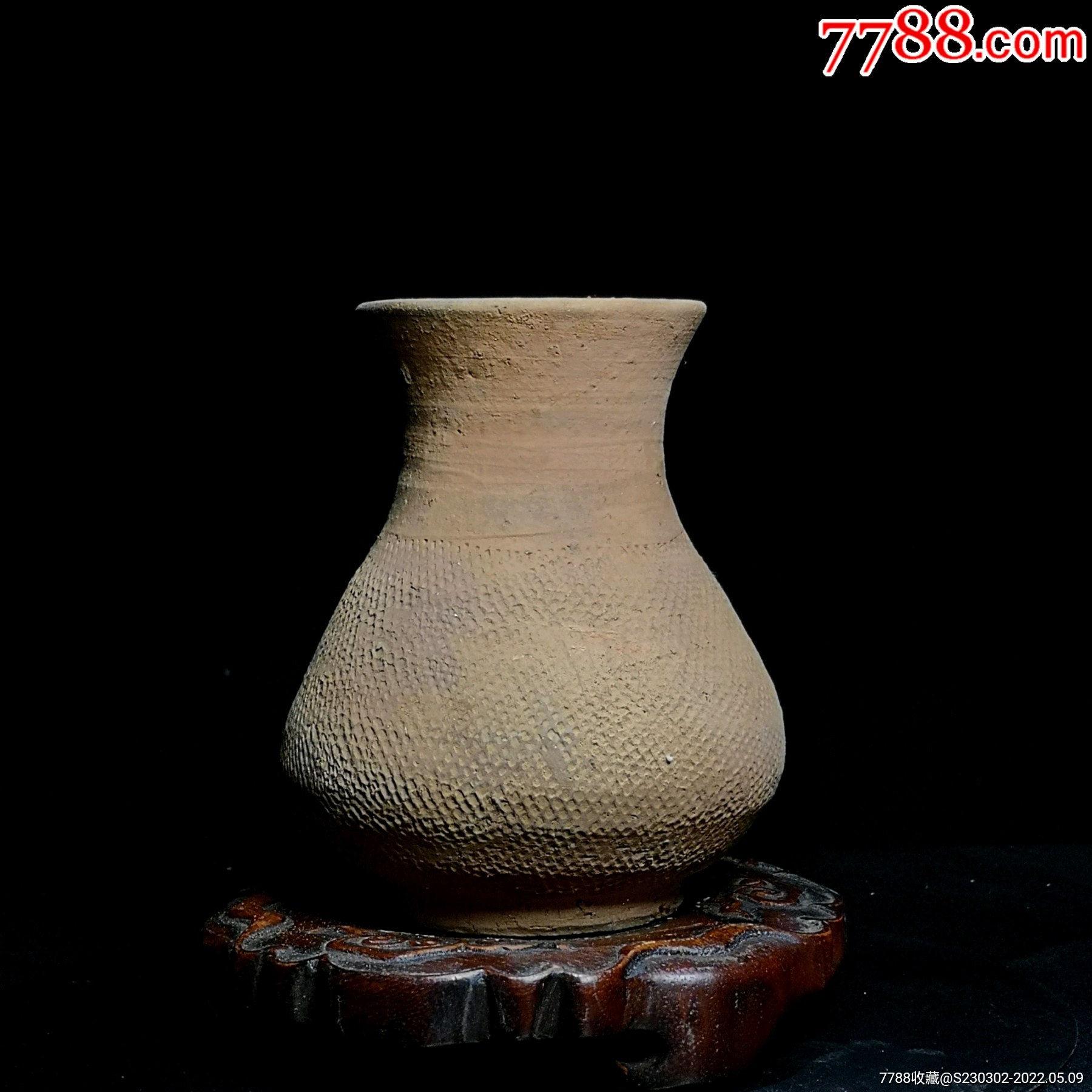 旧藏红泥陶花瓶