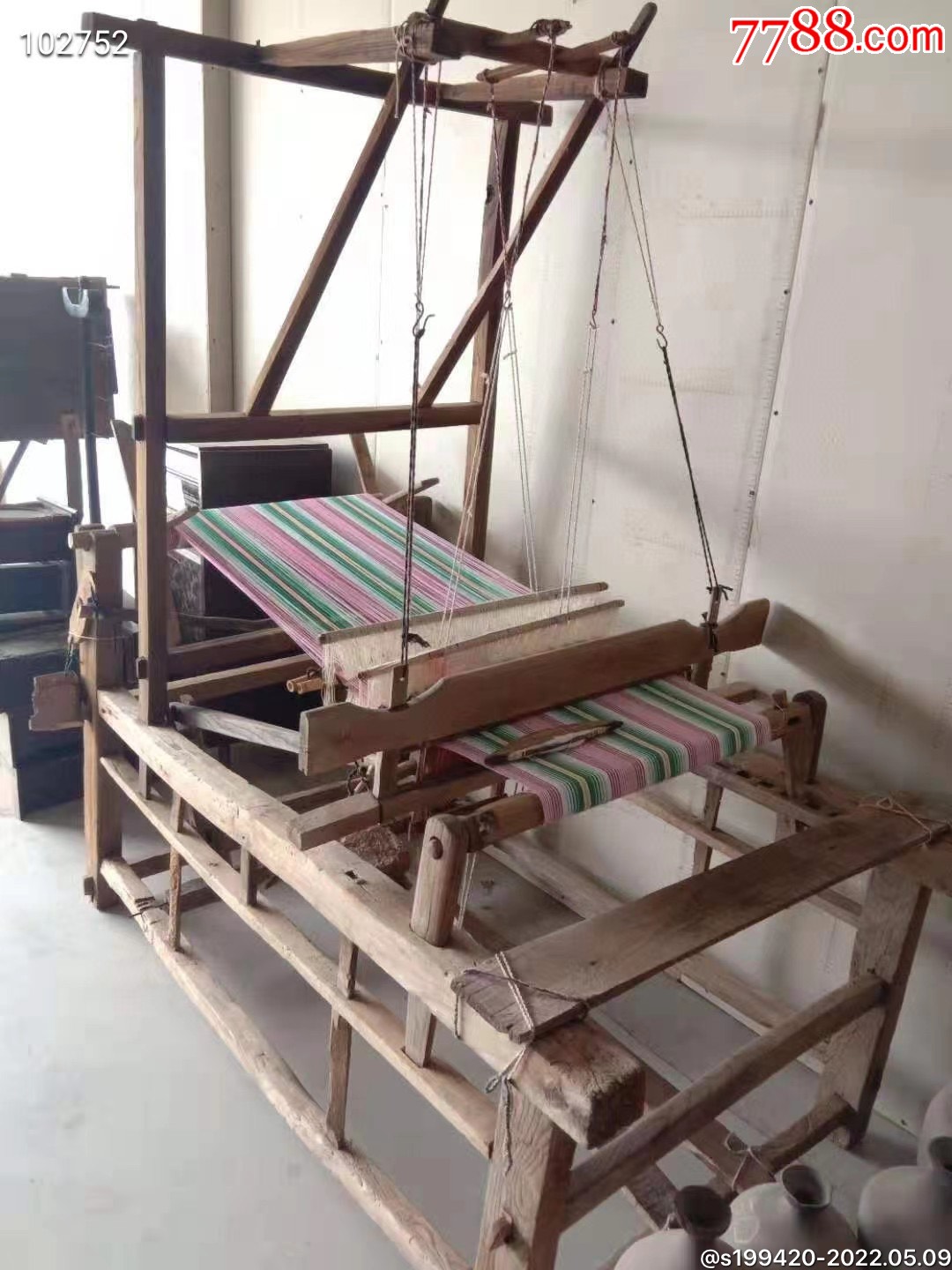 老式织布机景区饭店摆设佳品