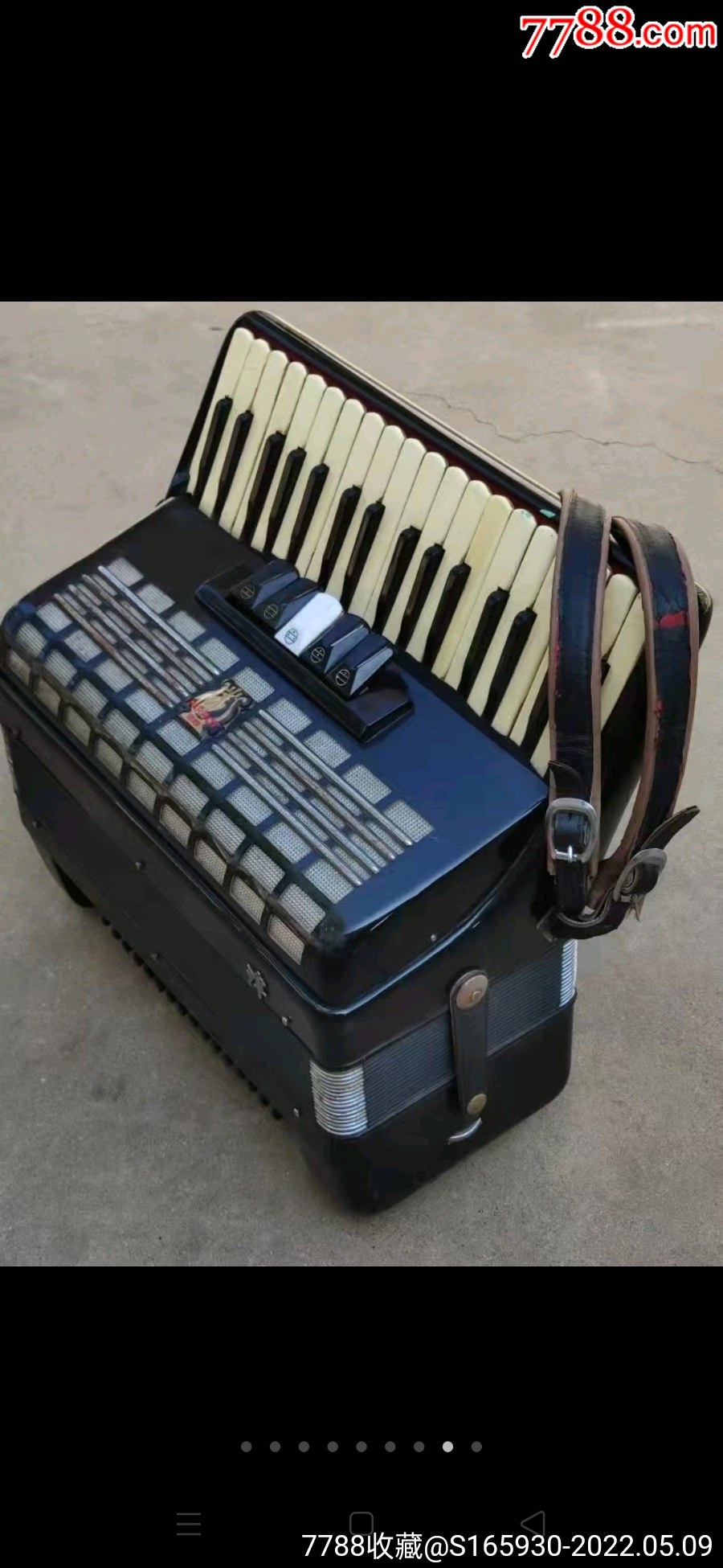 七八十年代天津鹦鹉牌手风琴原装皮箱方4848高26厘米品相一流正常使