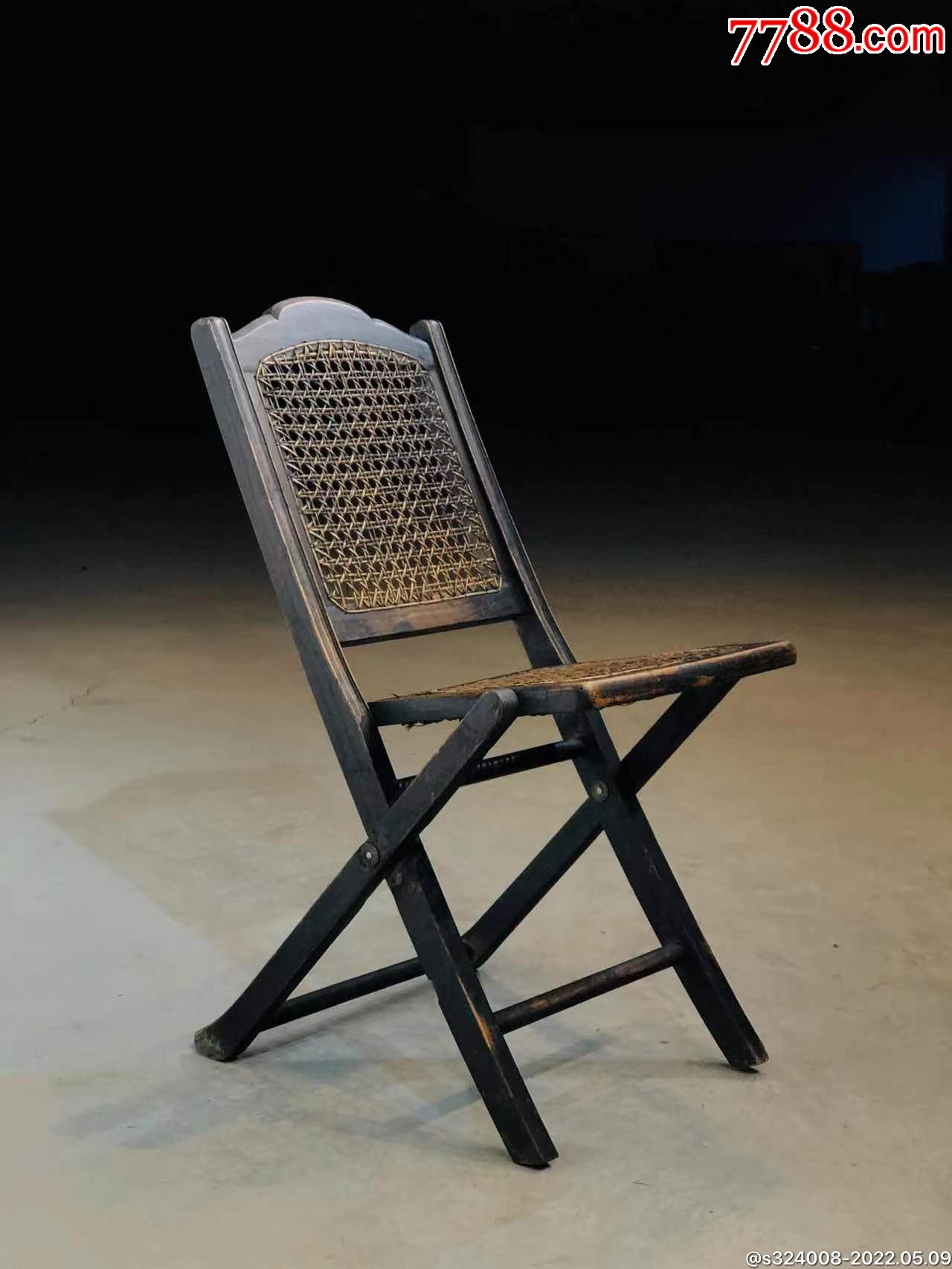 清代榆木交椅全品无修无松动