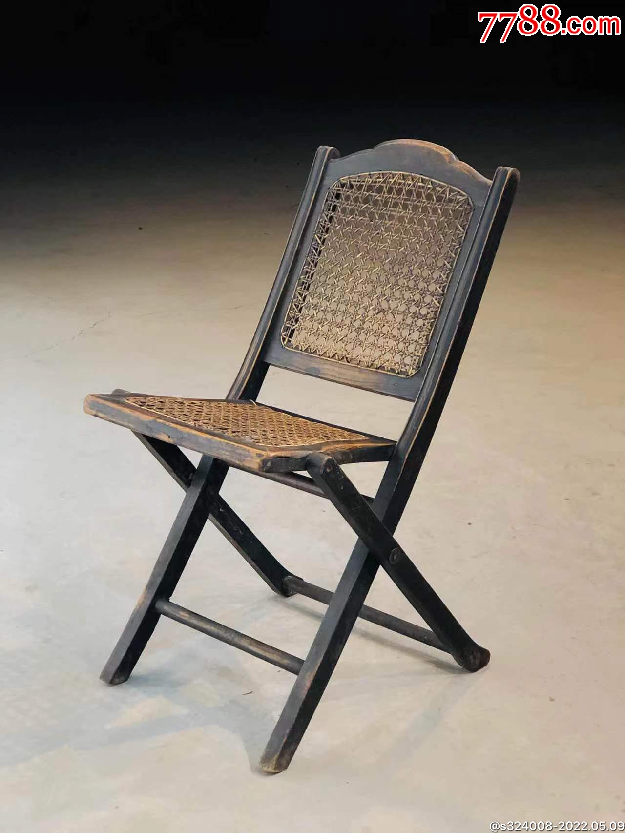 清代榆木交椅全品无修无松动