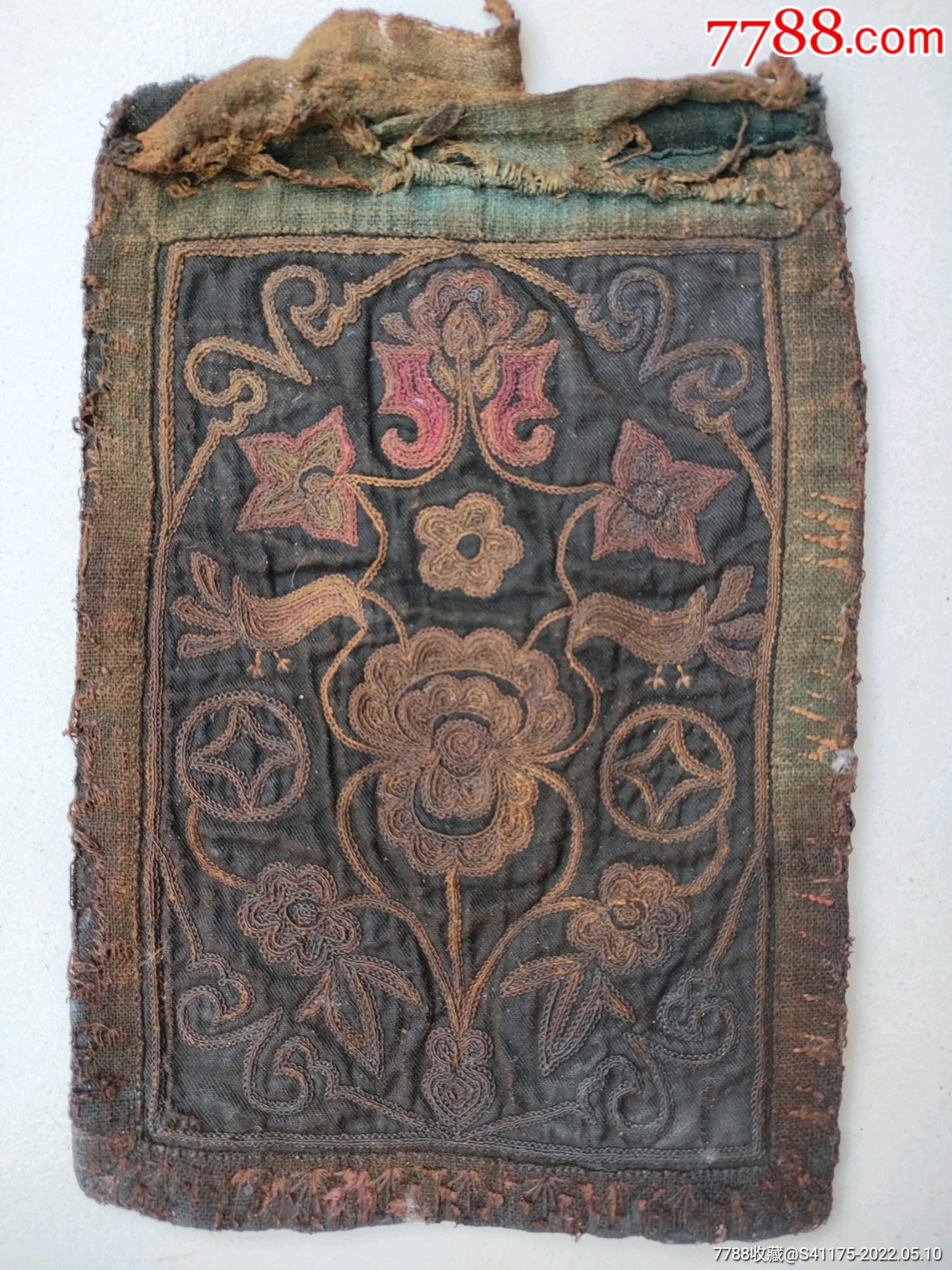 明代老绣品老刺绣品完好