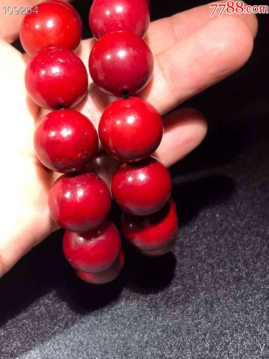 和田红玉手串一对-价格:1600元-se86998393-其他手串/佛珠-零售-7788