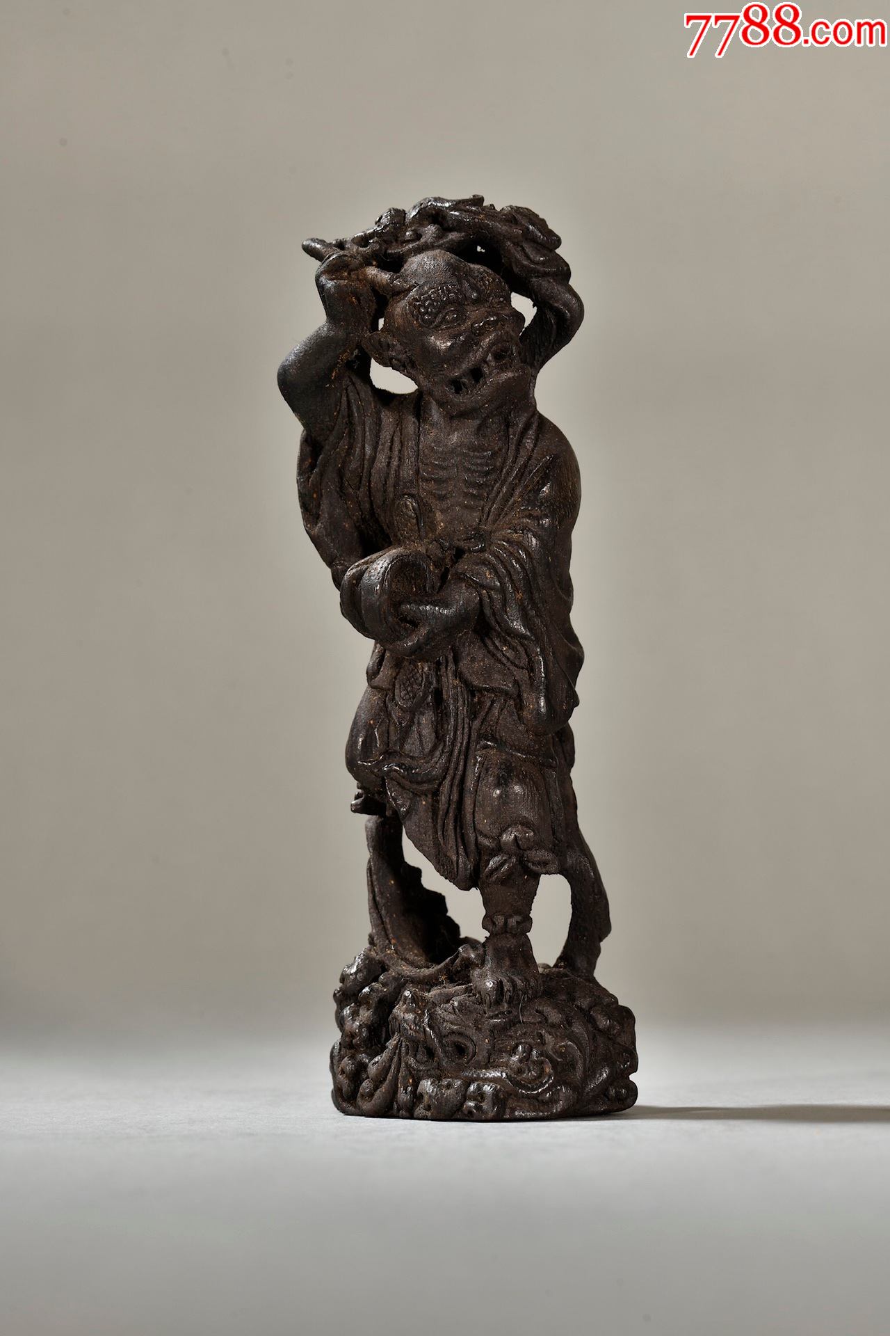 老沉香魁星点斗摆件_木雕摆件_回收价格_收藏价值_7788纪念钞