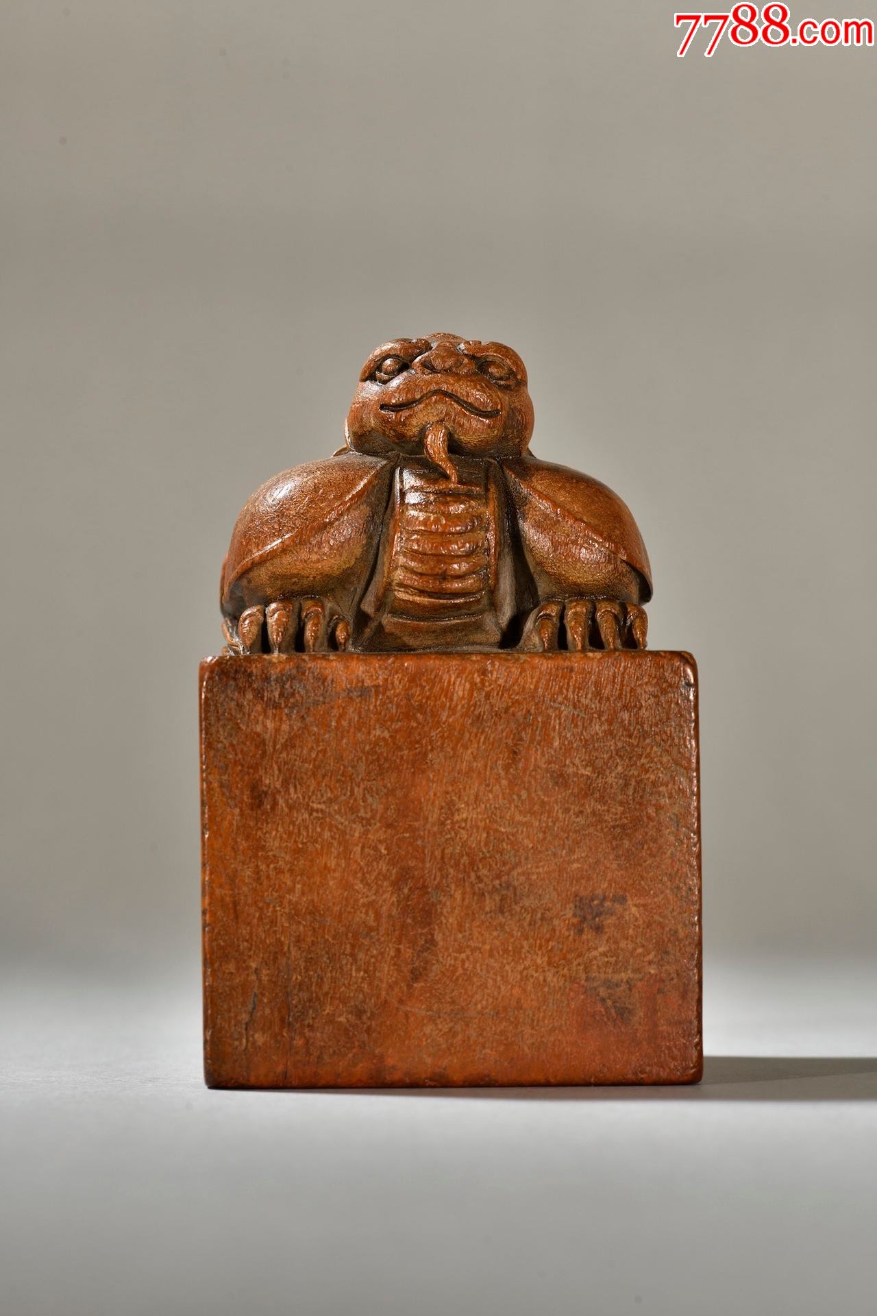 檀香木龙龟钮印章