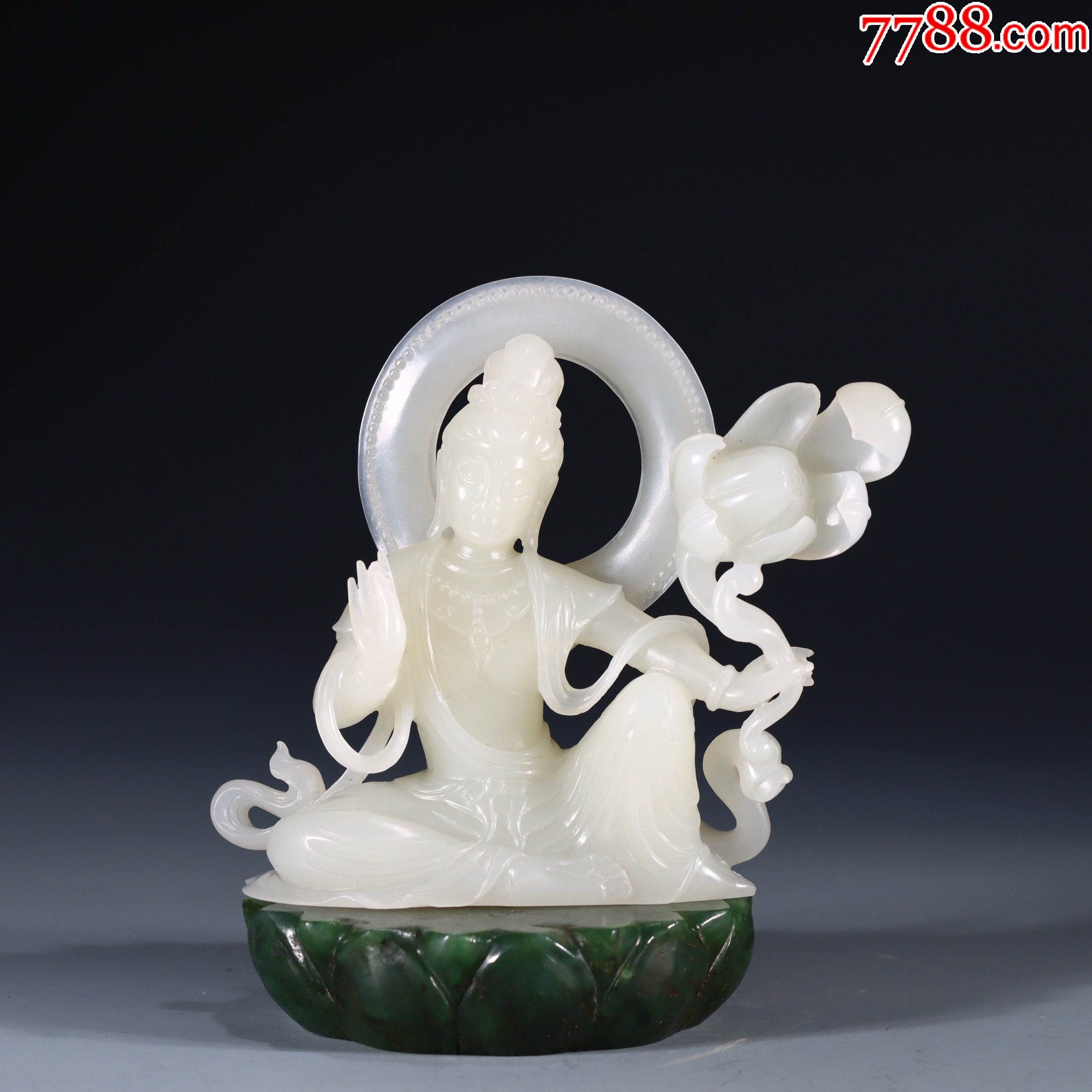 和田玉观音摆件