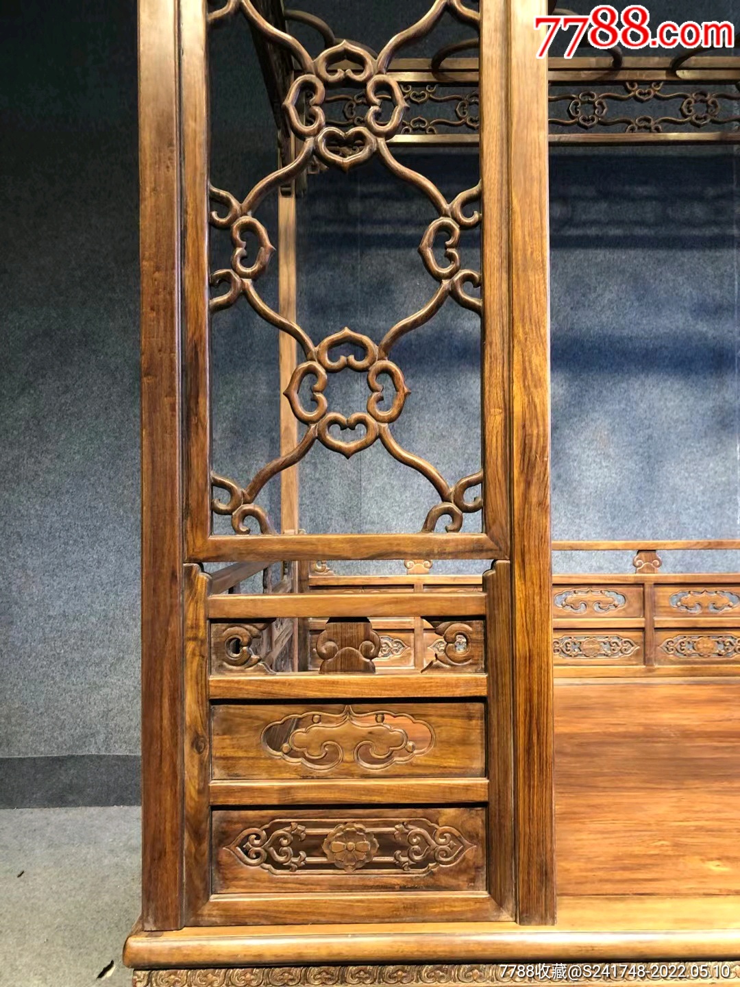 清代海南黄花梨架子床_第3张_7788木艺