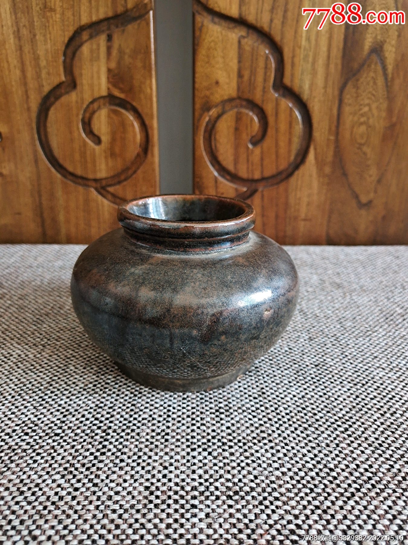 清代紫金釉石榴尊_酱釉瓷/紫金釉_品牌图片_收藏价格_7788闹钟收藏