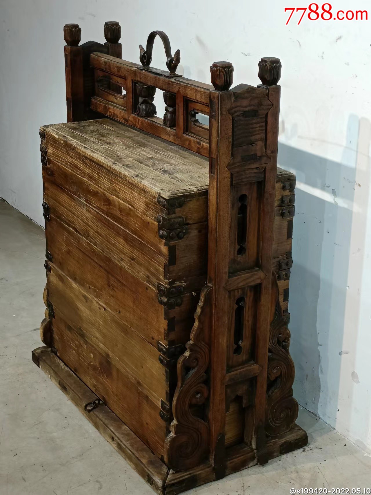 清代榆木食盒全品包老尺寸如图