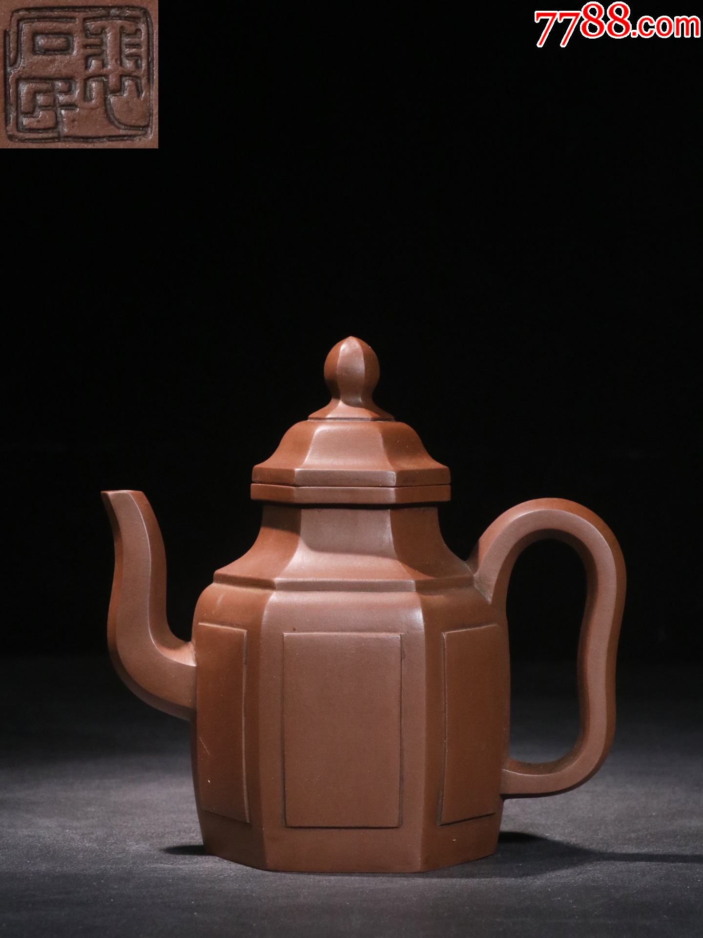 手工制六方紫砂壶