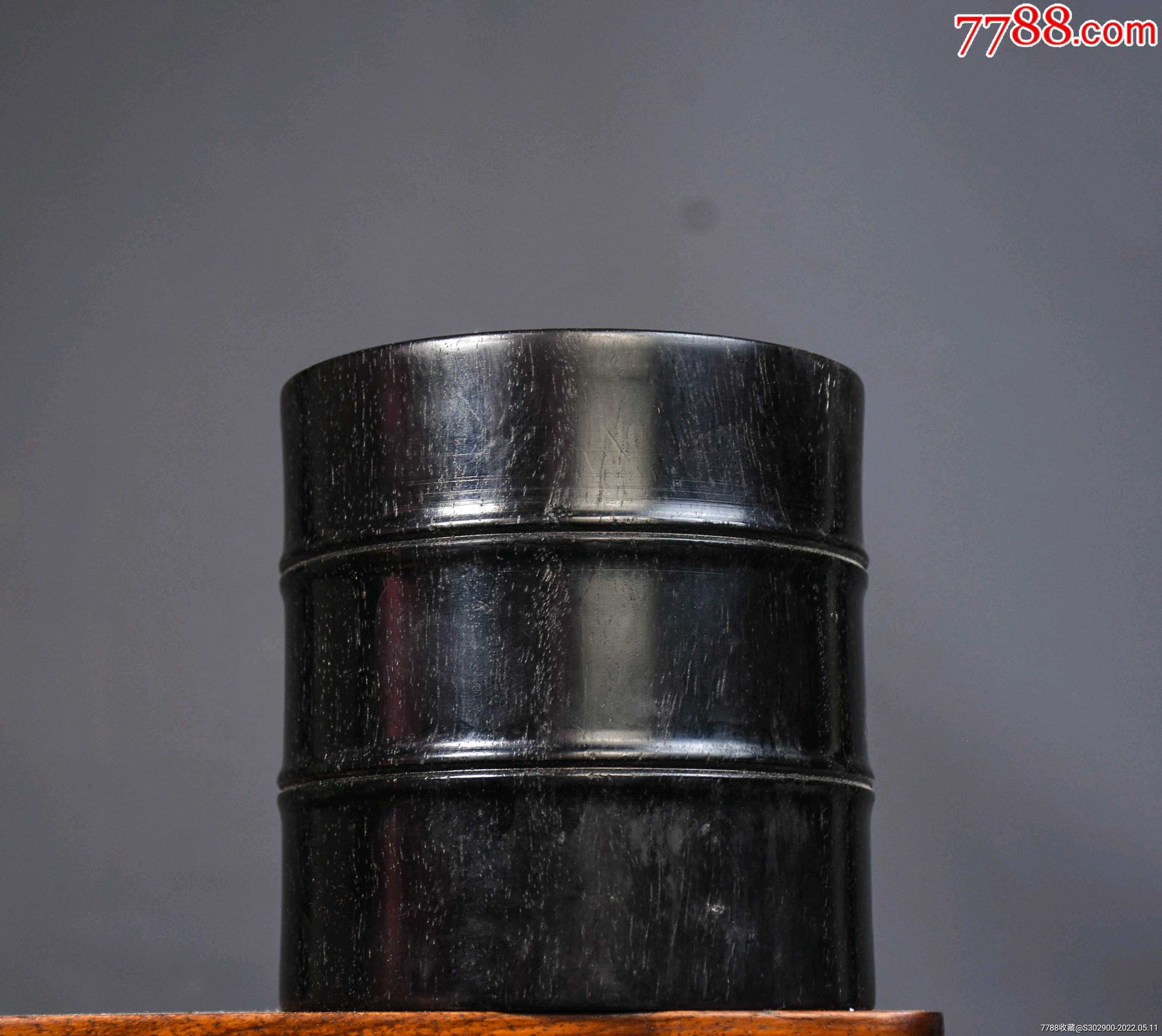 黑檀木笔筒13x12x12