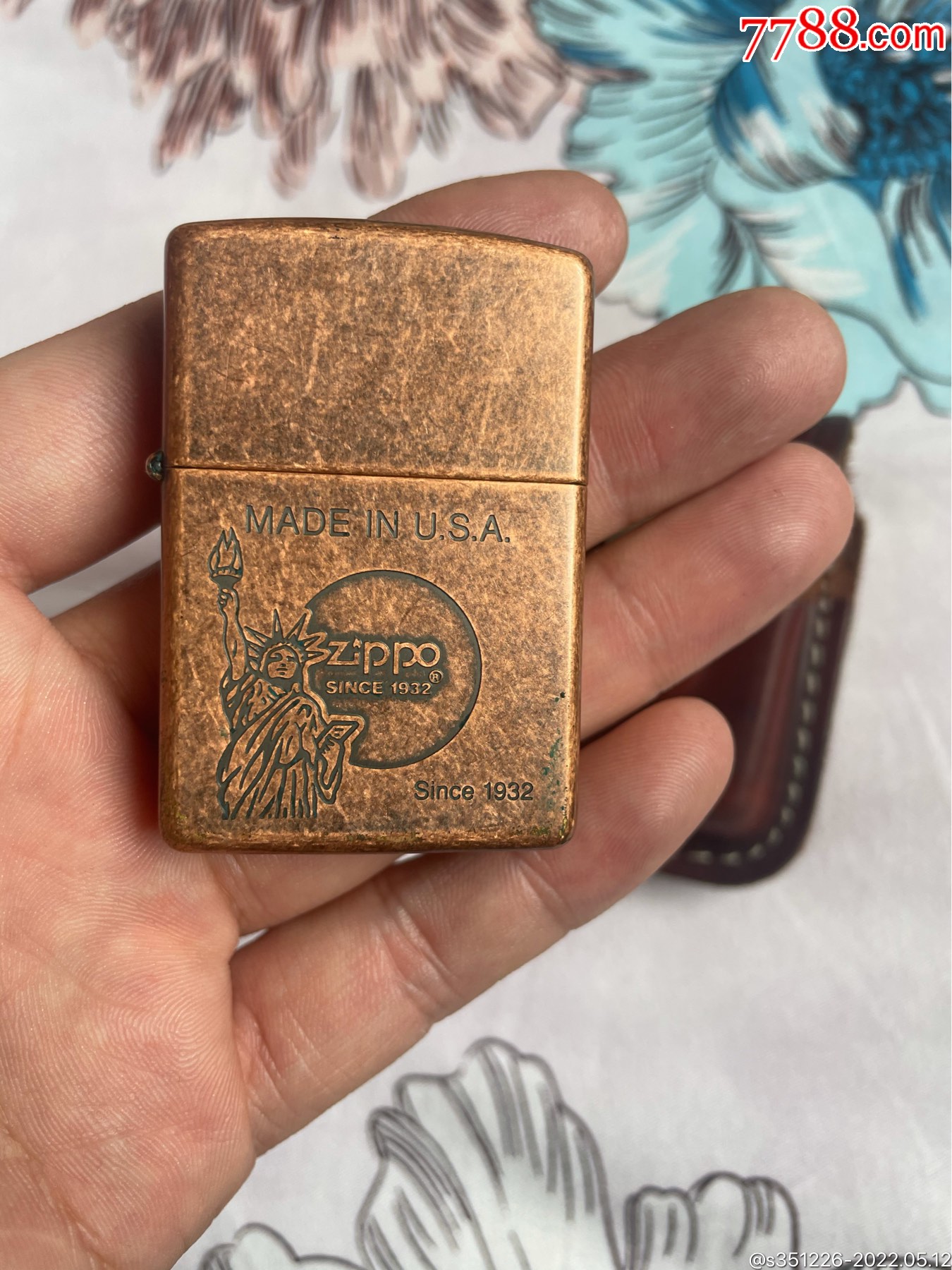 zippo紫铜的打火机芝宝打火机
