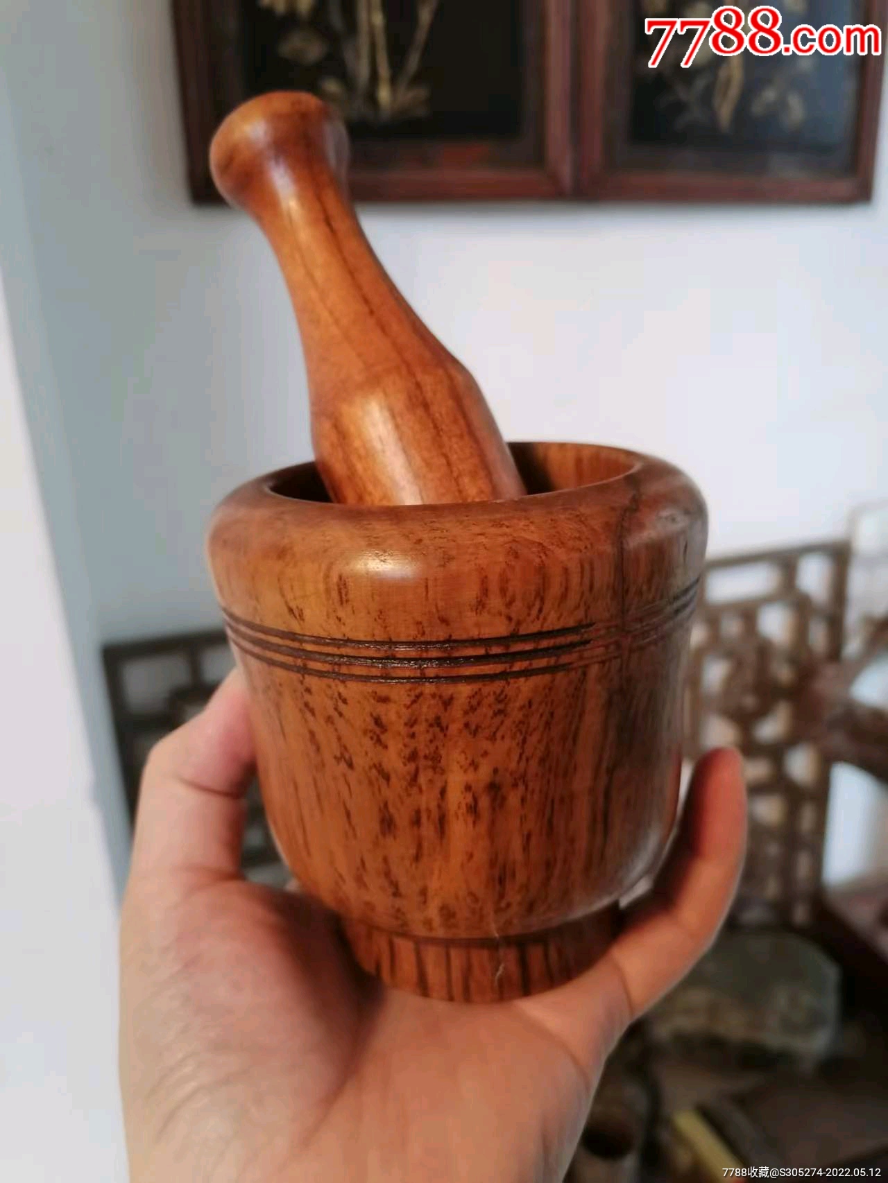 实木捣药器全品-价格:68元-se87046593-木盘/木盛具-零售-7788奇石收